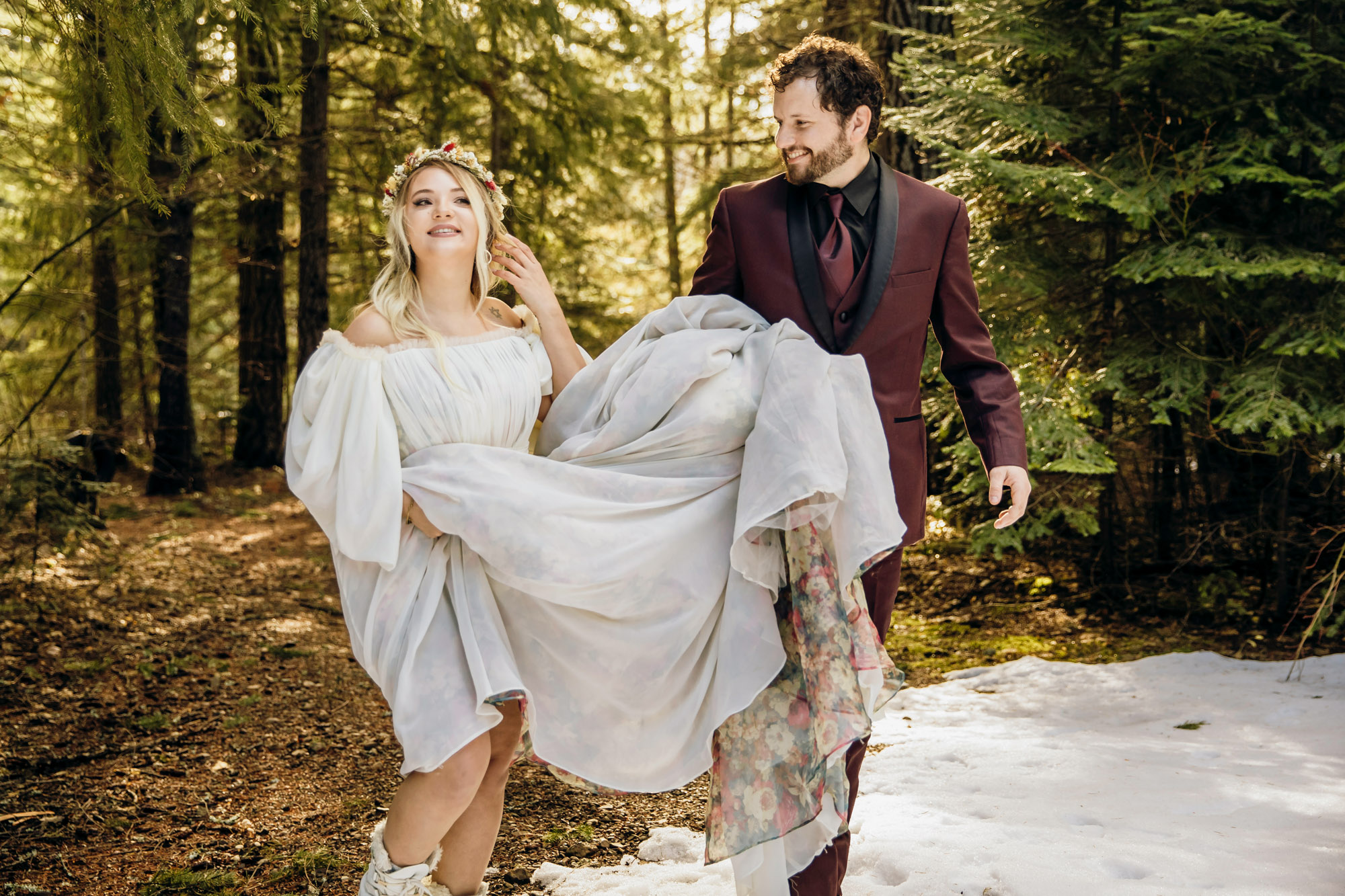 Snoqualmie Pass elopement by Seattle Wedding Photographer James Thomas Long Photography