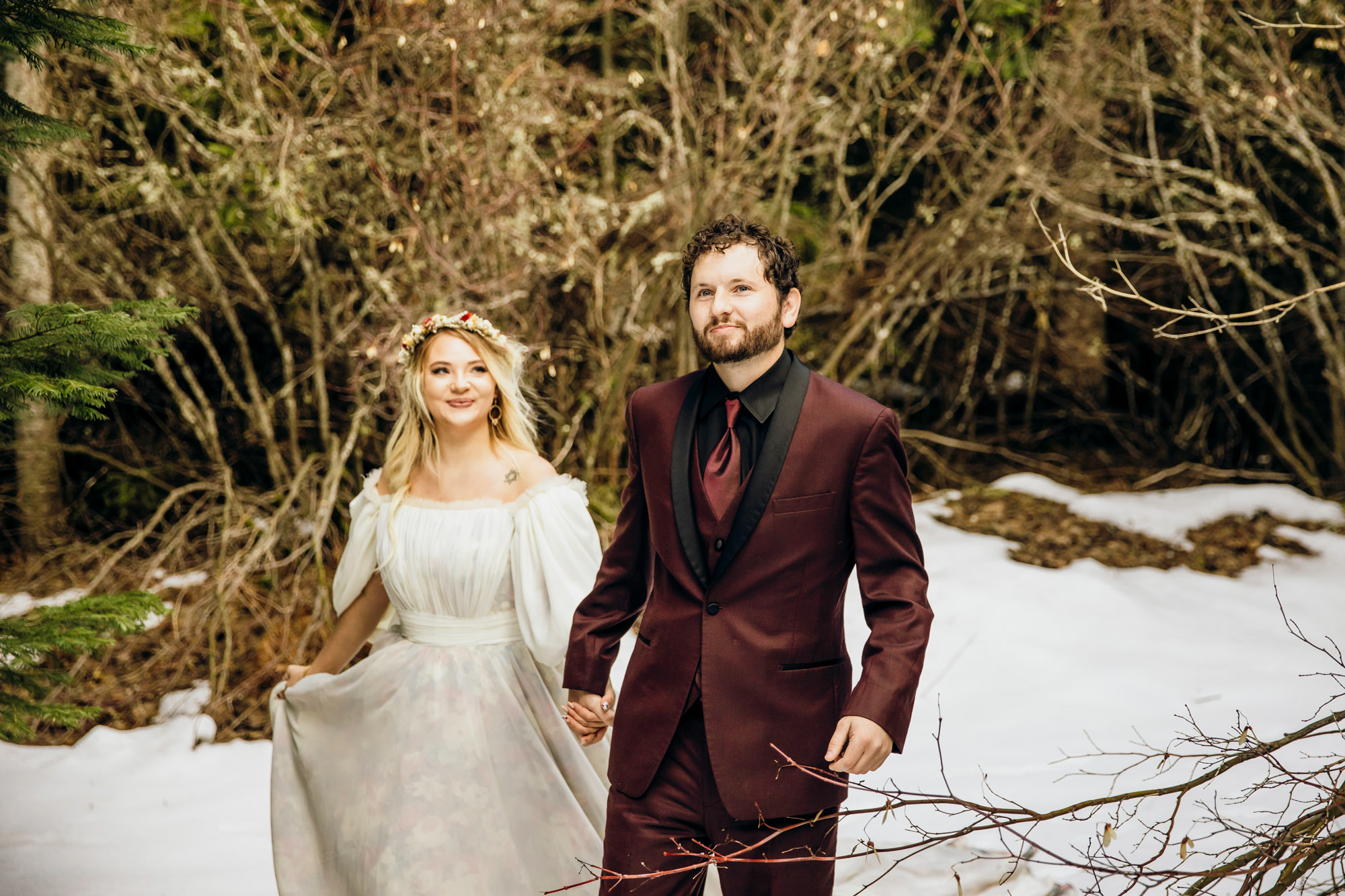 Snoqualmie Pass elopement by Seattle Wedding Photographer James Thomas Long Photography