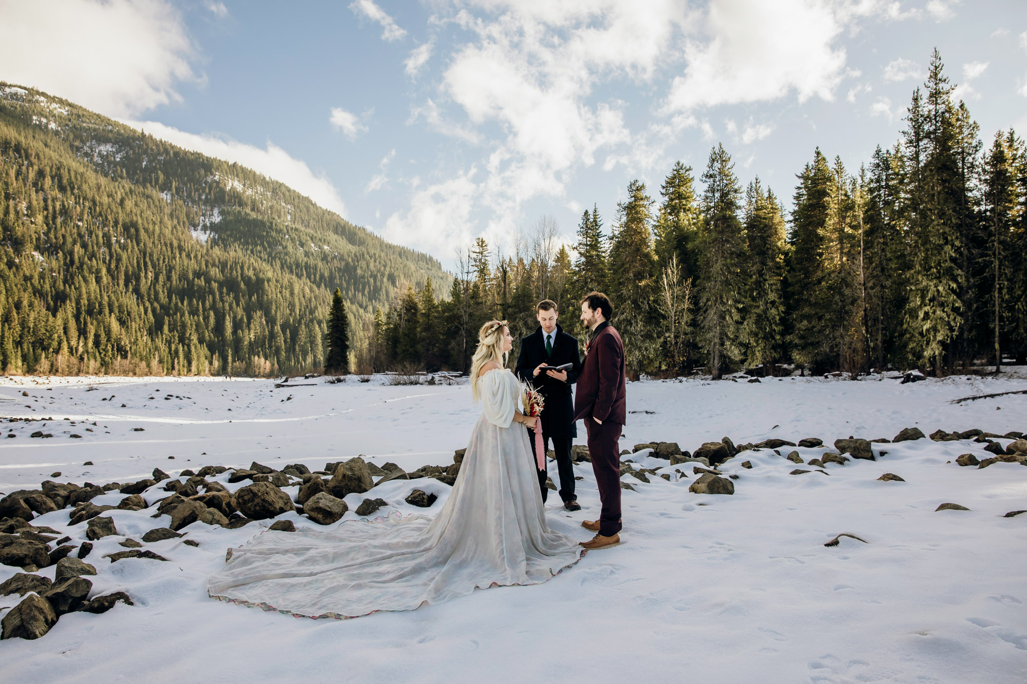 Snoqualmie Pass elopement by Seattle Wedding Photographer James Thomas Long Photography