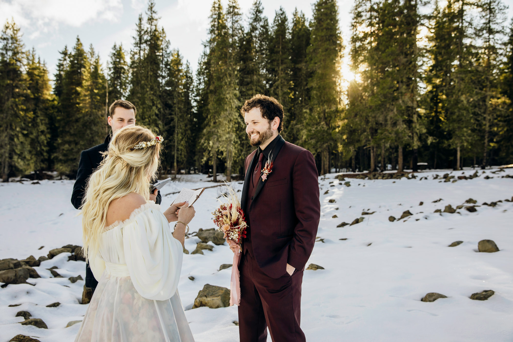 Snoqualmie Pass elopement by Seattle Wedding Photographer James Thomas Long Photography