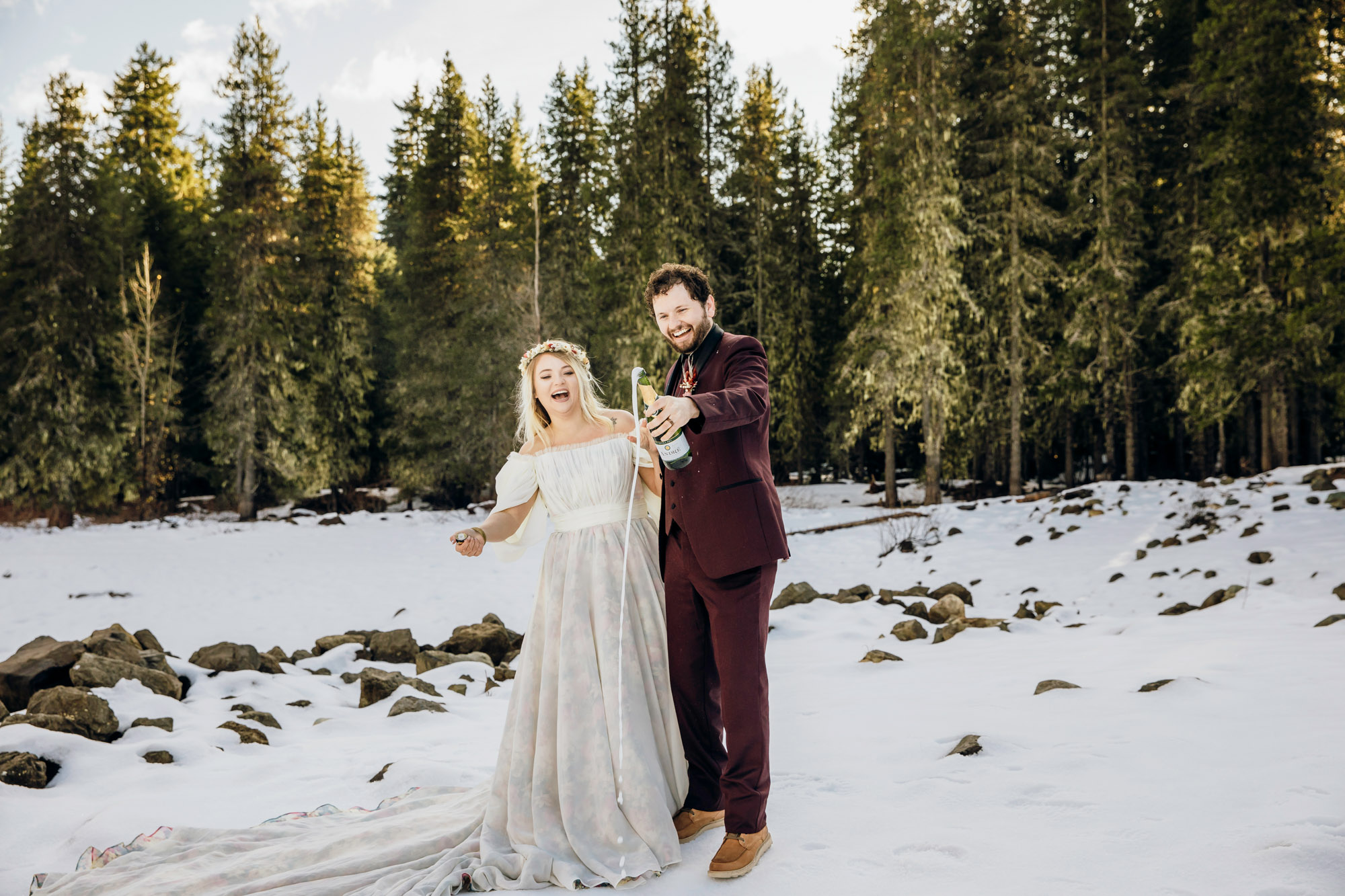 Snoqualmie Pass elopement by Seattle Wedding Photographer James Thomas Long Photography