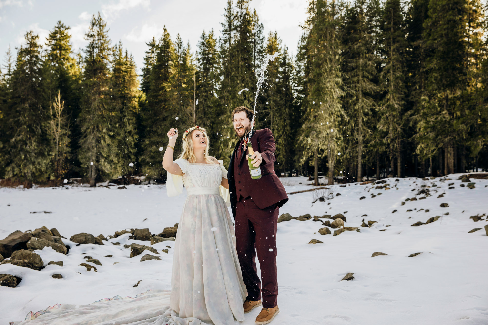 Snoqualmie Pass elopement by Seattle Wedding Photographer James Thomas Long Photography