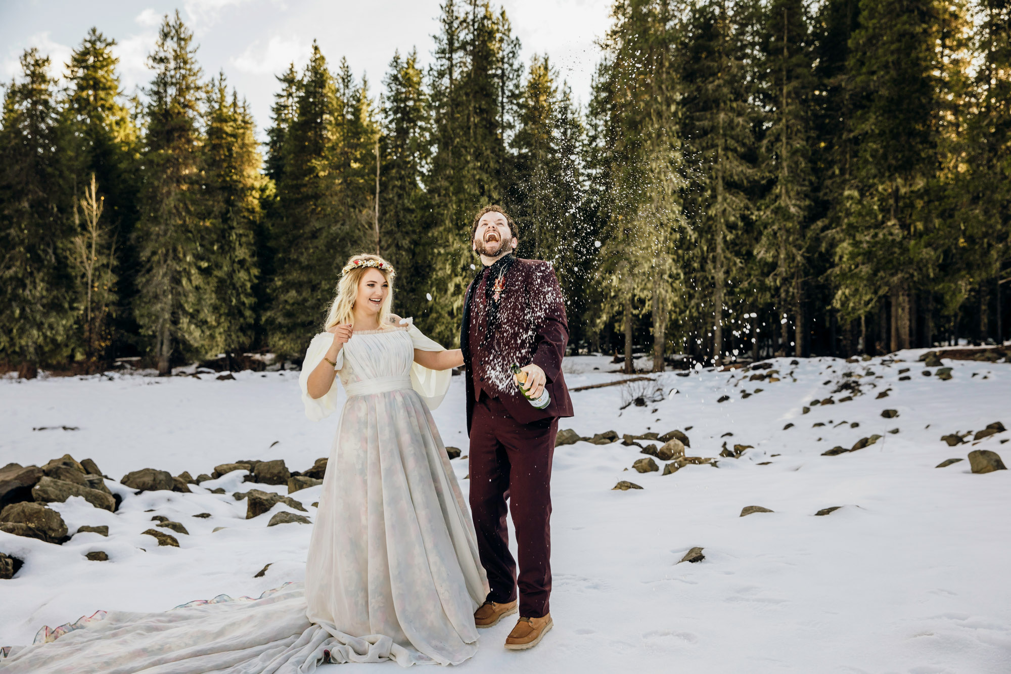 Snoqualmie Pass elopement by Seattle Wedding Photographer James Thomas Long Photography