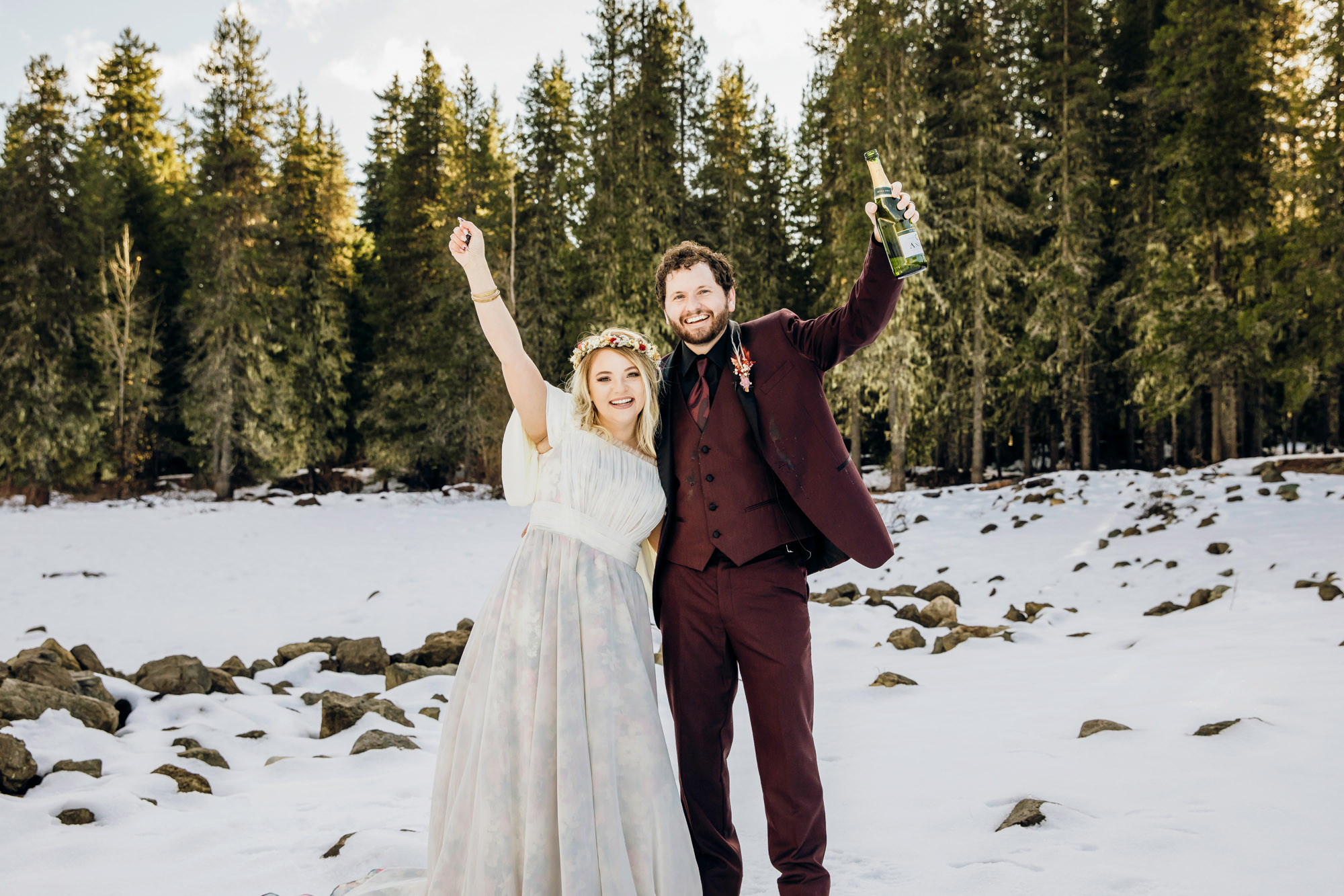 Snoqualmie Pass elopement by Seattle Wedding Photographer James Thomas Long Photography