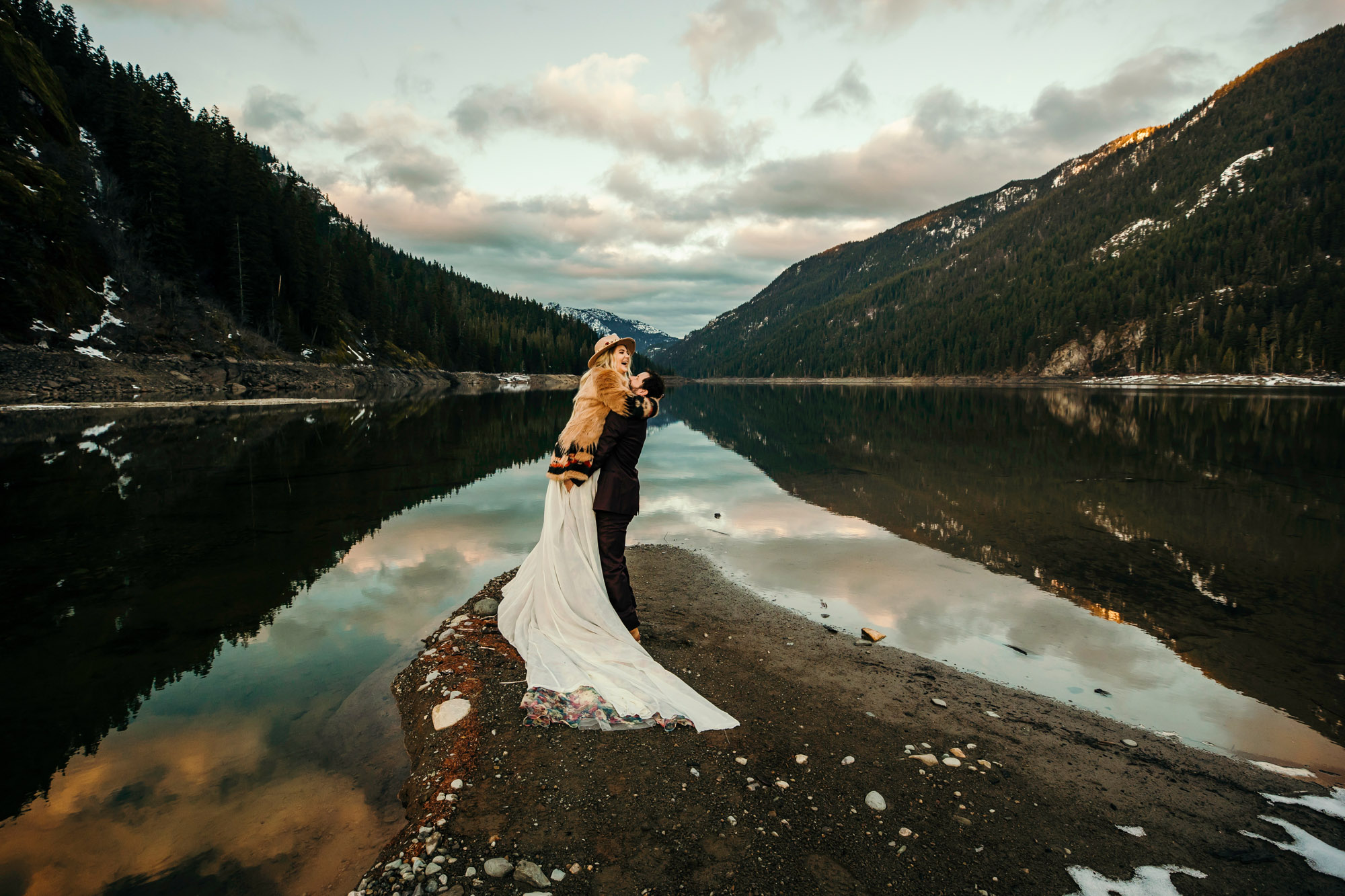 Snoqualmie Pass elopement by Seattle Wedding Photographer James Thomas Long Photography