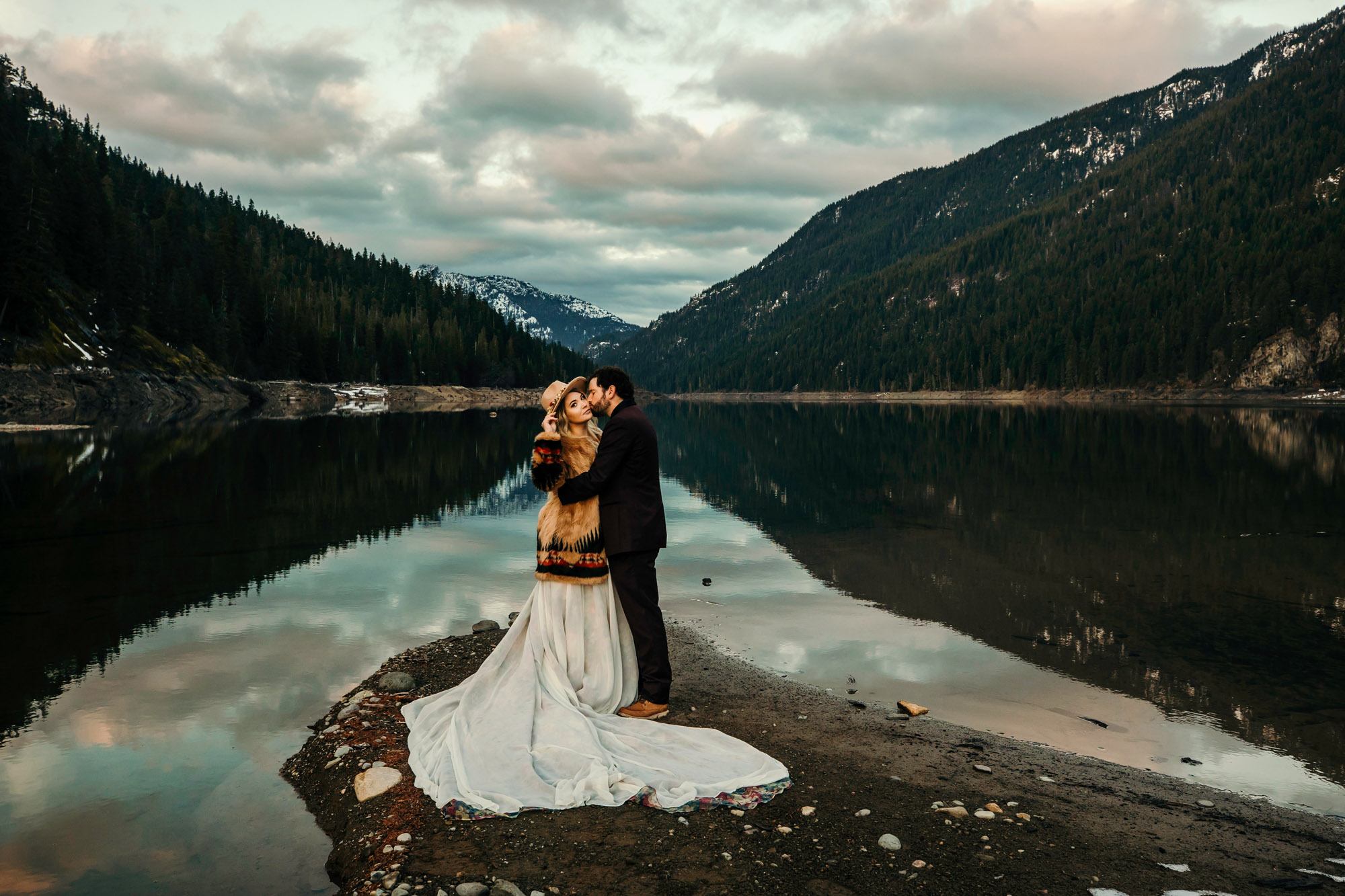 Snoqualmie Pass elopement by Seattle Wedding Photographer James Thomas Long Photography