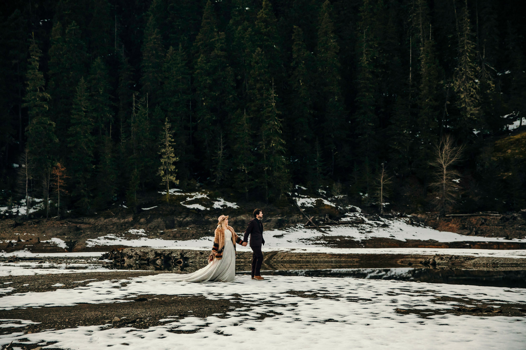 Snoqualmie Pass elopement by Seattle Wedding Photographer James Thomas Long Photography