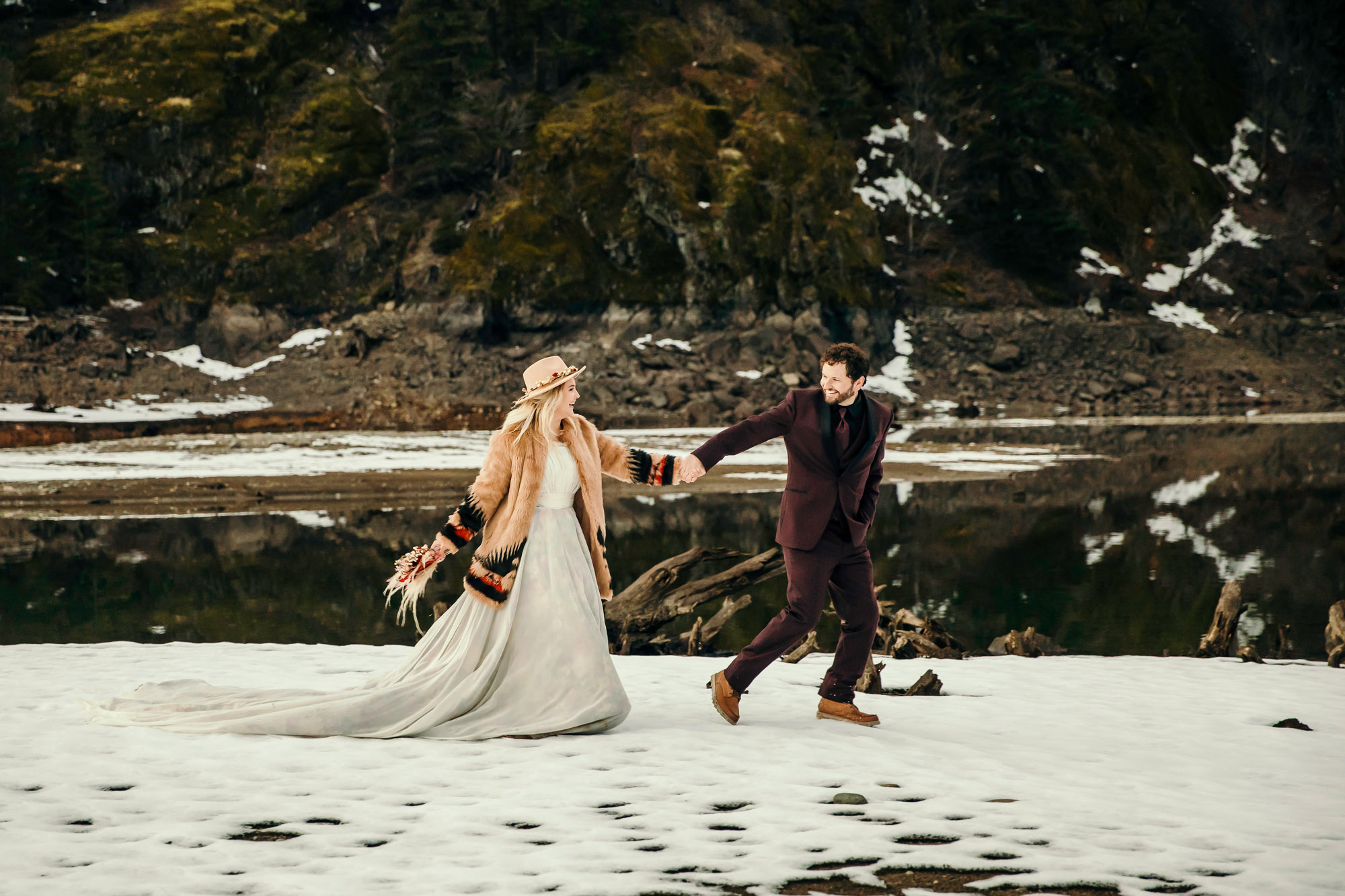 Snoqualmie Pass elopement by Seattle Wedding Photographer James Thomas Long Photography