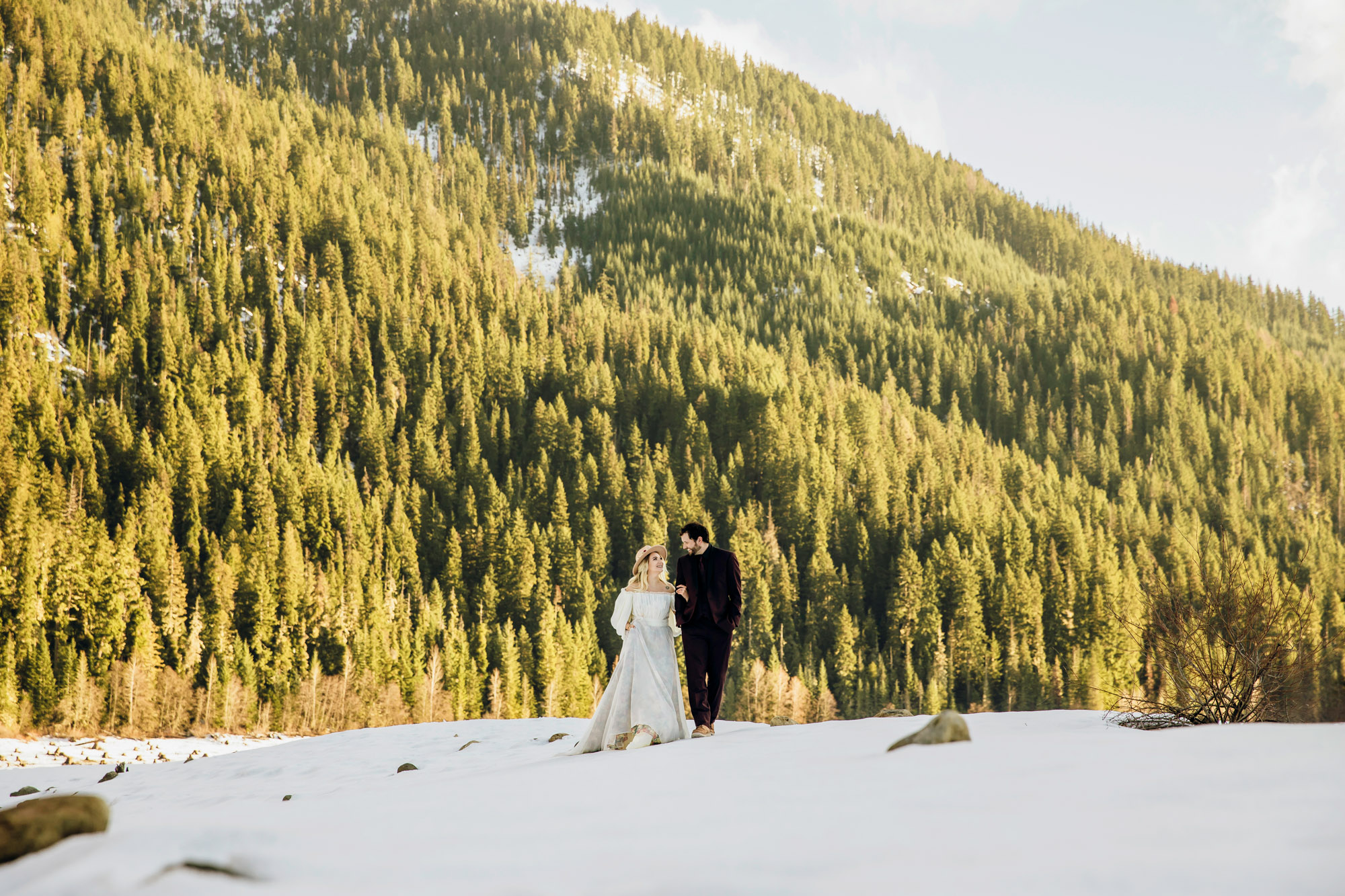 Snoqualmie Pass elopement by Seattle Wedding Photographer James Thomas Long Photography