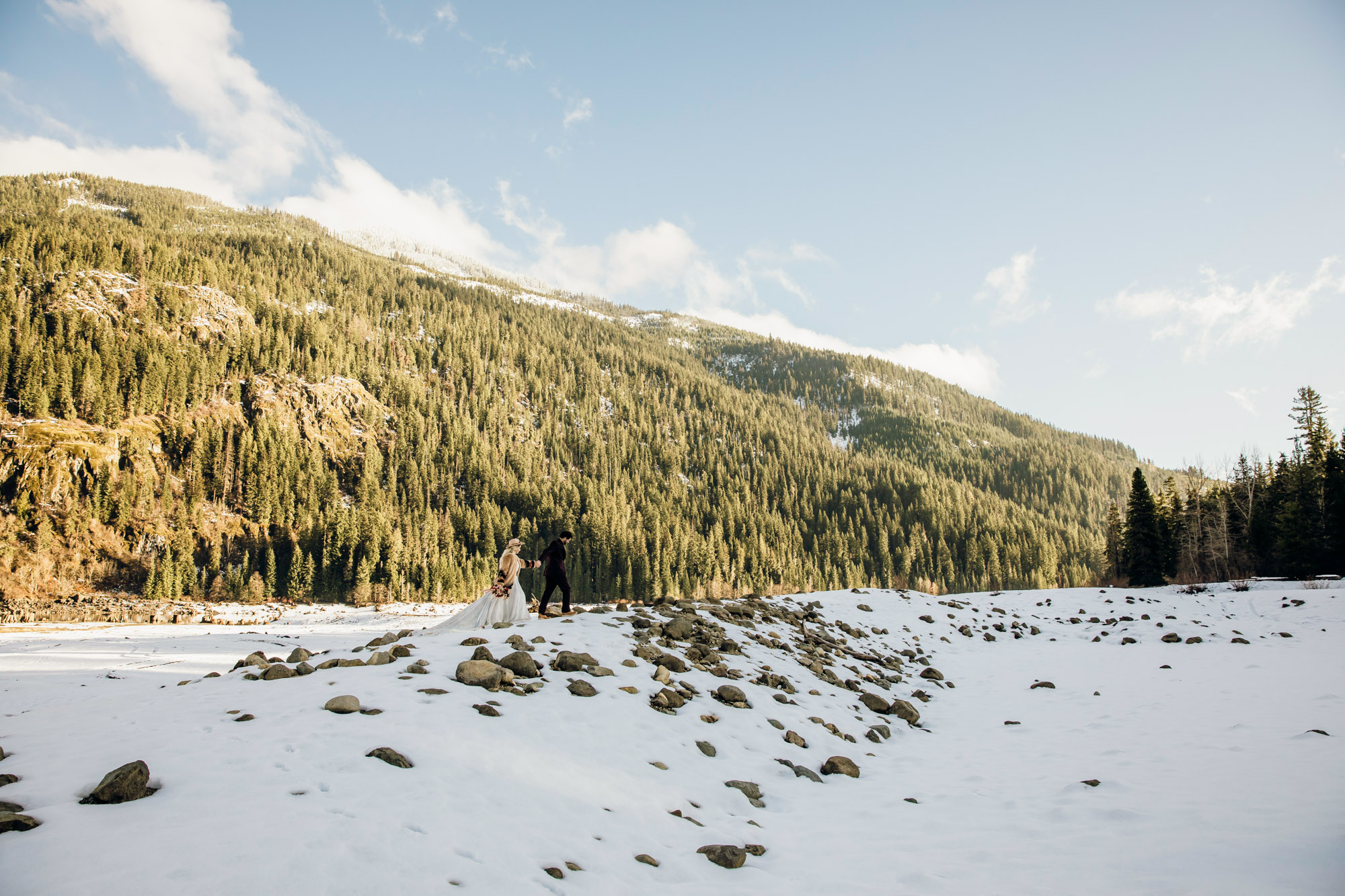 Snoqualmie Pass elopement by Seattle Wedding Photographer James Thomas Long Photography