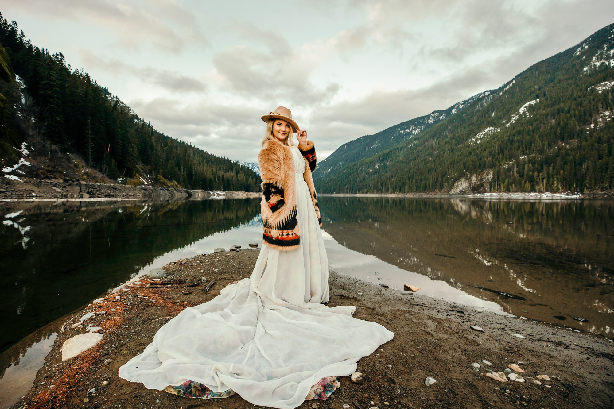 Snoqualmie Pass elopement by Seattle Wedding Photographer James Thomas Long Photography