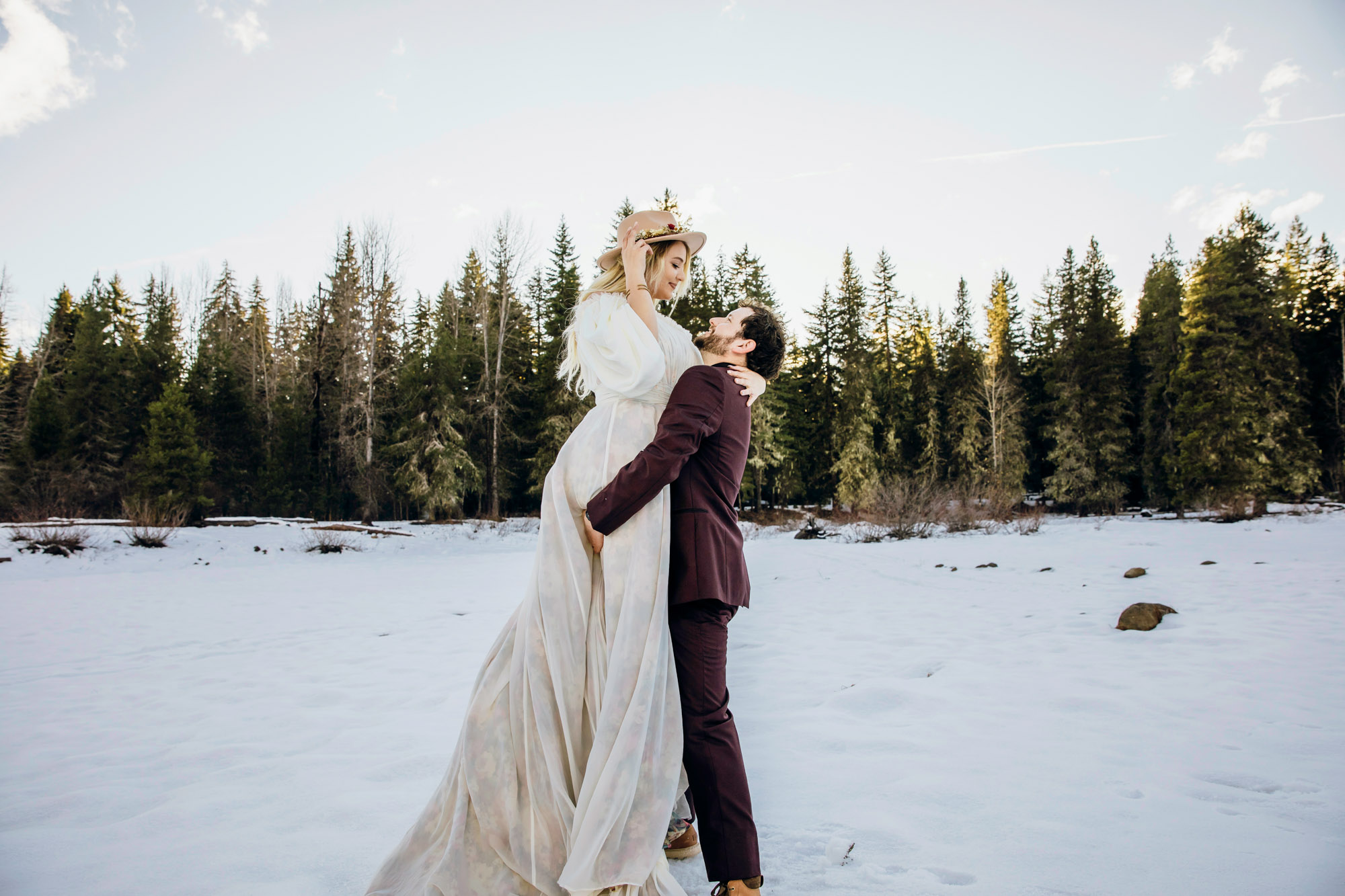 Snoqualmie Pass elopement by Seattle Wedding Photographer James Thomas Long Photography