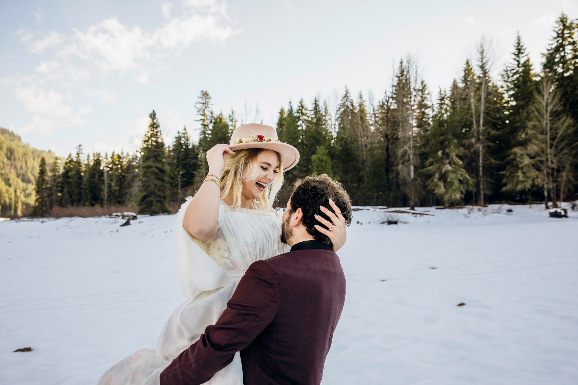 Snoqualmie Pass elopement by Seattle Wedding Photographer James Thomas Long Photography