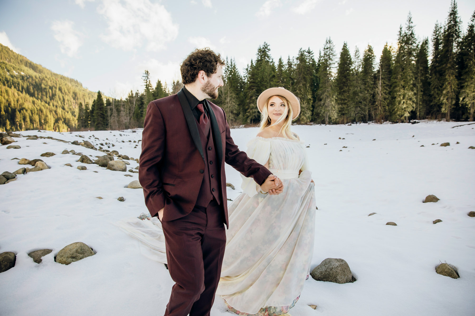 Snoqualmie Pass elopement by Seattle Wedding Photographer James Thomas Long Photography