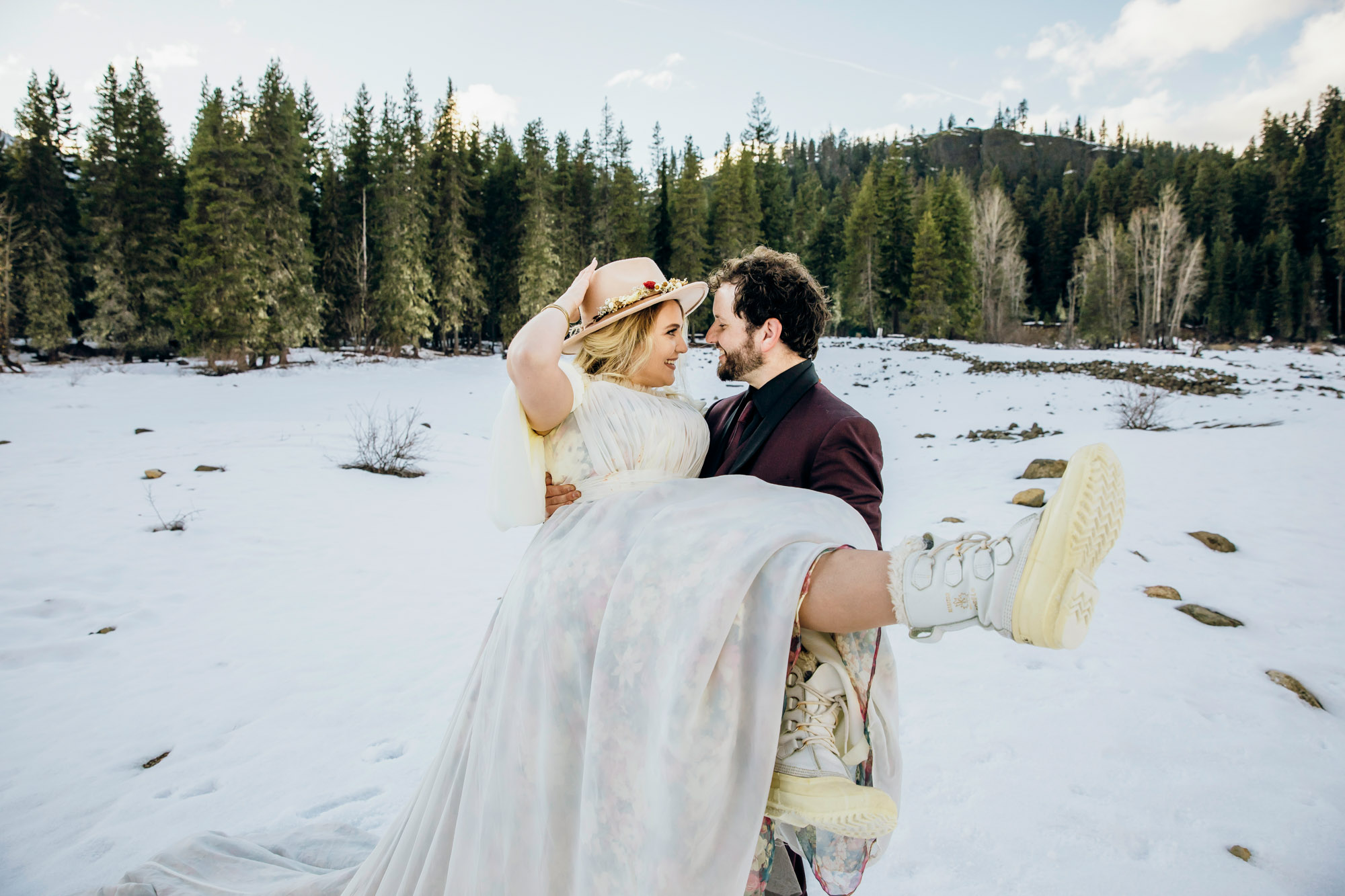 Snoqualmie Pass elopement by Seattle Wedding Photographer James Thomas Long Photography