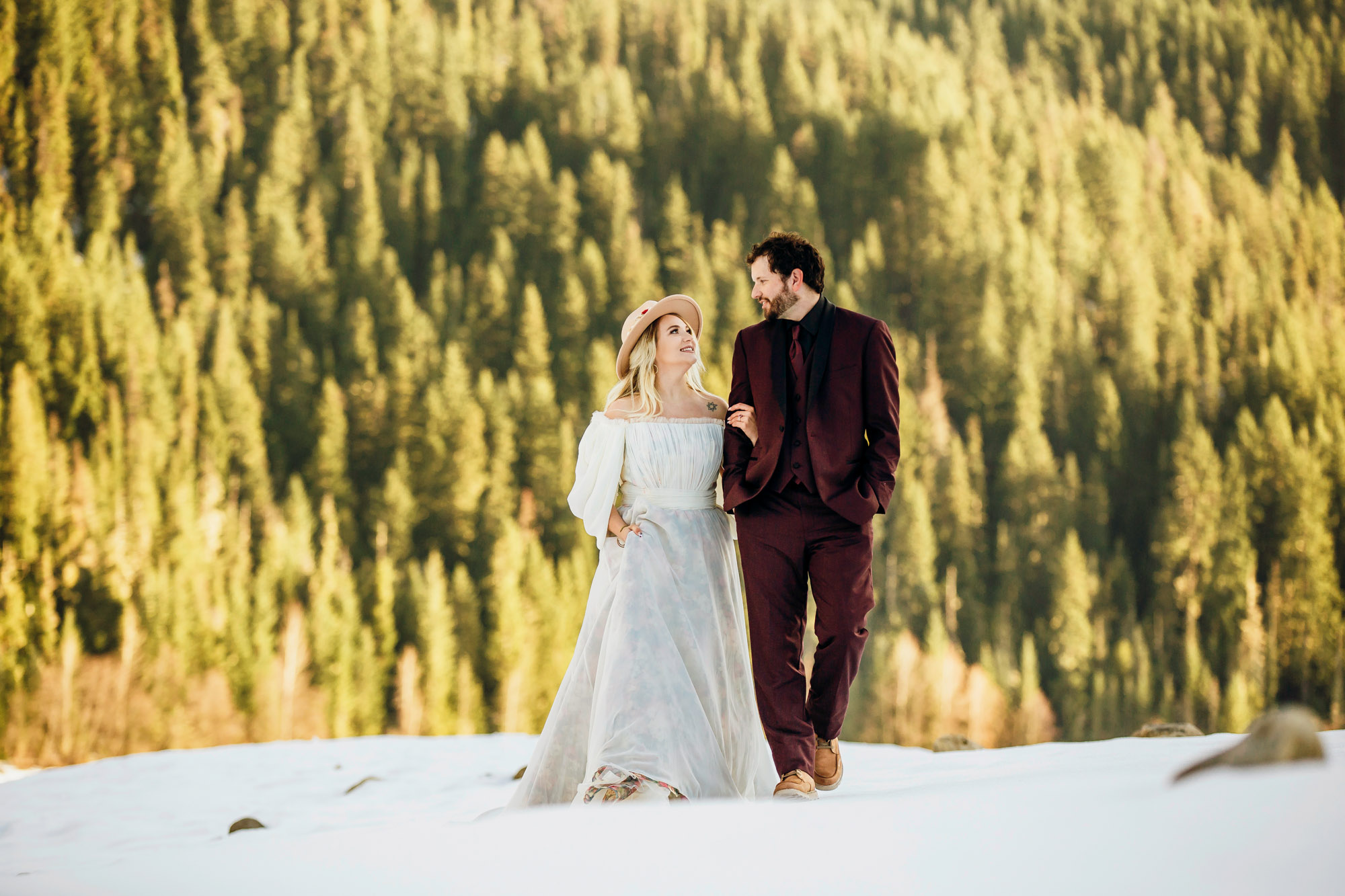 Snoqualmie Pass elopement by Seattle Wedding Photographer James Thomas Long Photography