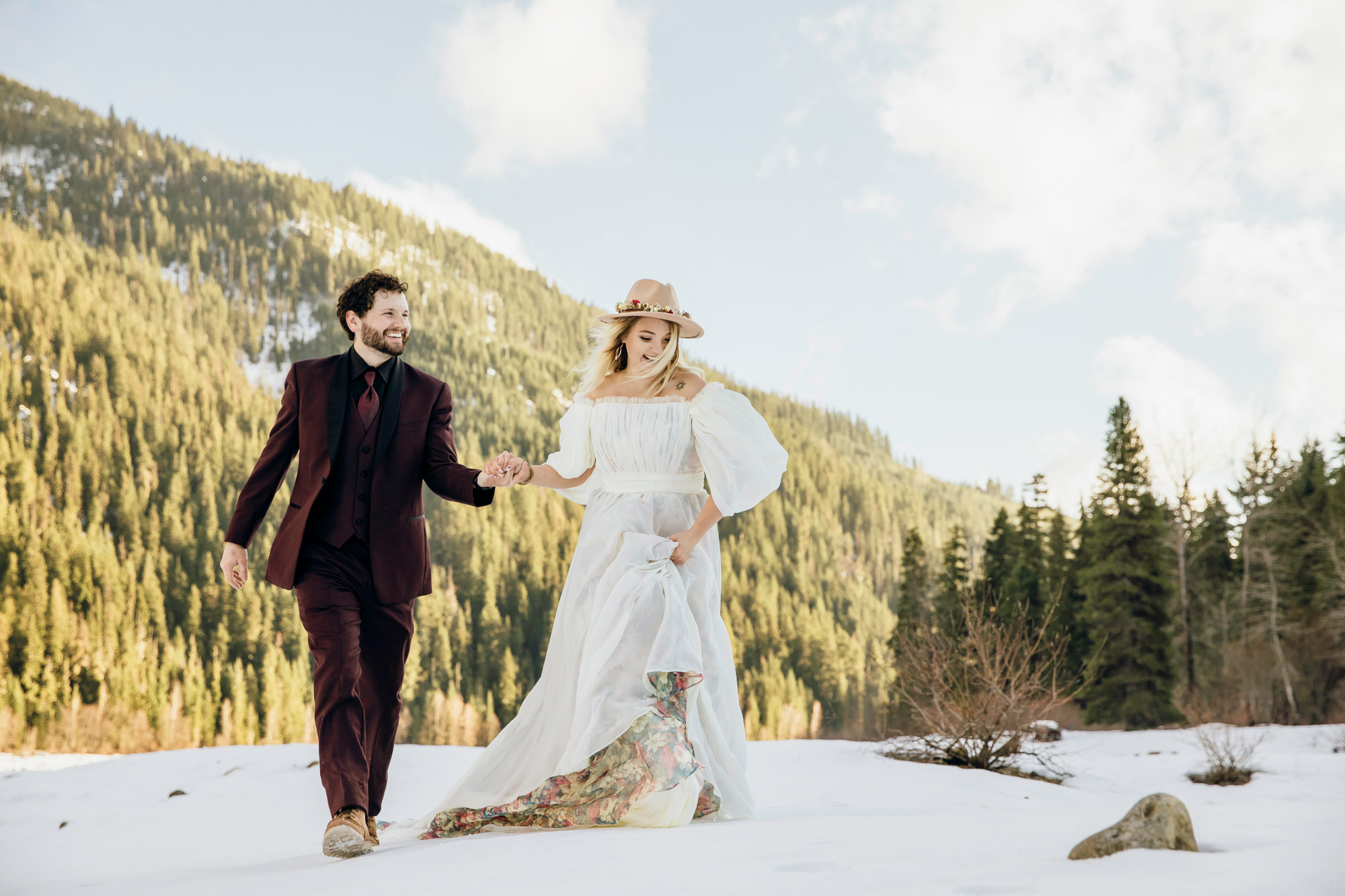 Snoqualmie Pass elopement by Seattle Wedding Photographer James Thomas Long Photography