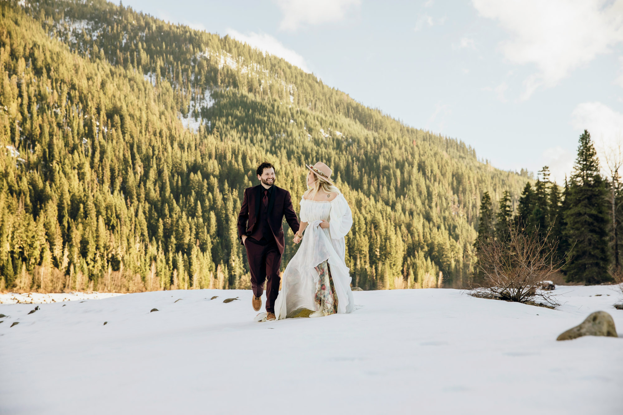 Snoqualmie Pass elopement by Seattle Wedding Photographer James Thomas Long Photography