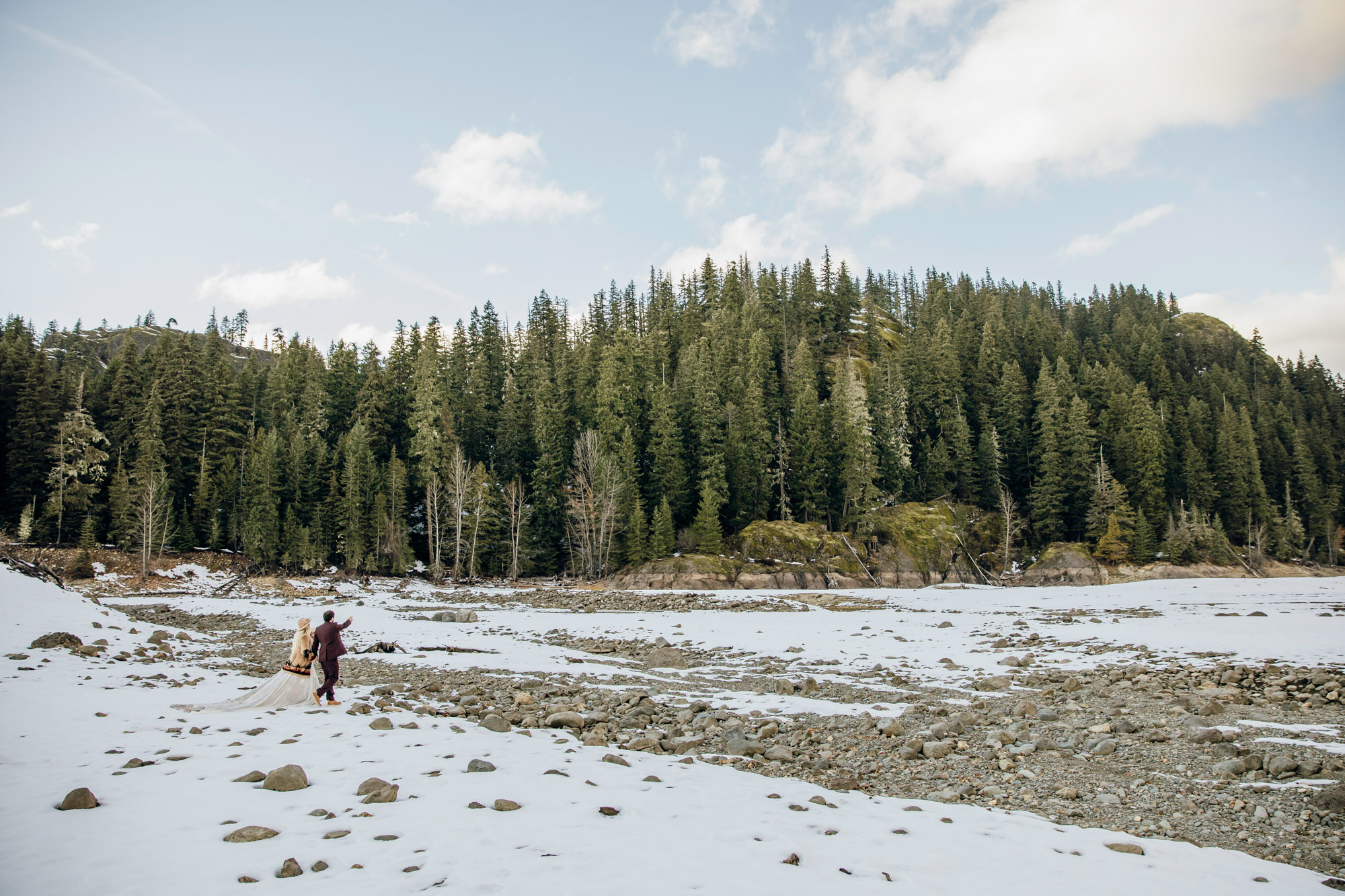 Snoqualmie Pass elopement by Seattle Wedding Photographer James Thomas Long Photography