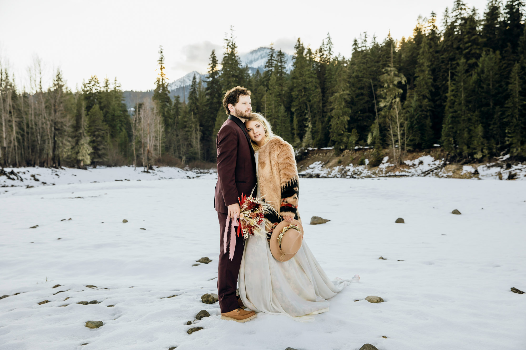 Snoqualmie Pass elopement by Seattle Wedding Photographer James Thomas Long Photography