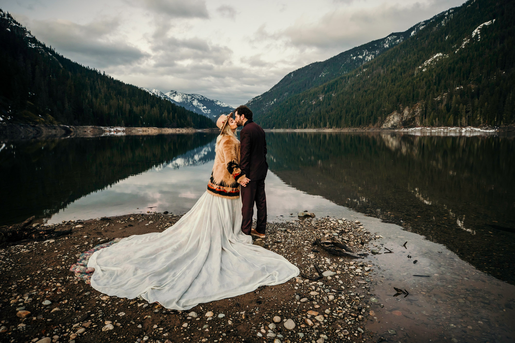 Snoqualmie Pass elopement by Seattle Wedding Photographer James Thomas Long Photography