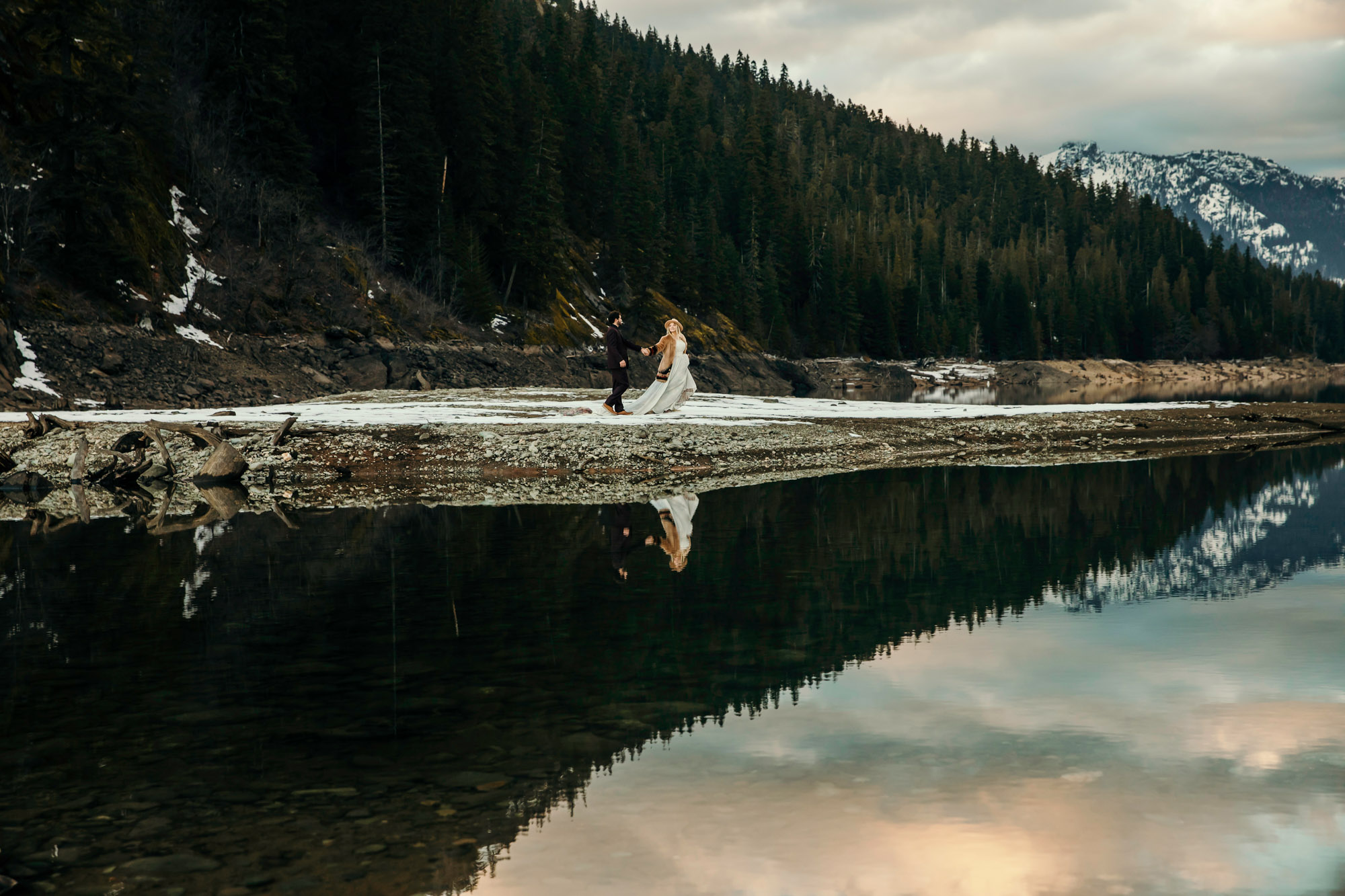 Snoqualmie Pass elopement by Seattle Wedding Photographer James Thomas Long Photography