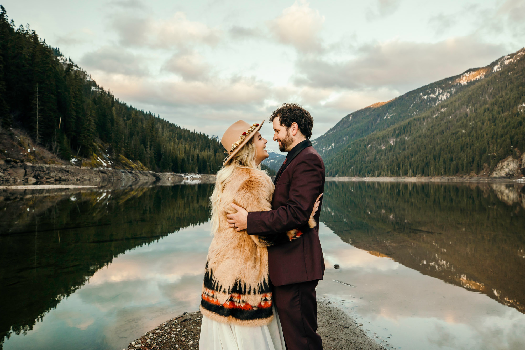 Snoqualmie Pass elopement by Seattle Wedding Photographer James Thomas Long Photography