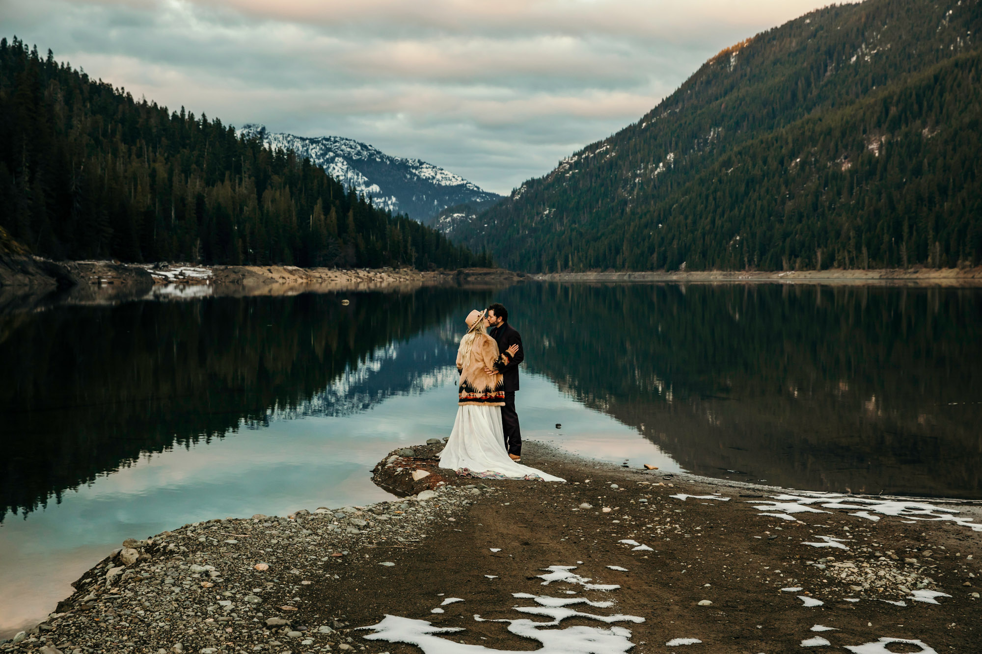 Snoqualmie Pass elopement by Seattle Wedding Photographer James Thomas Long Photography