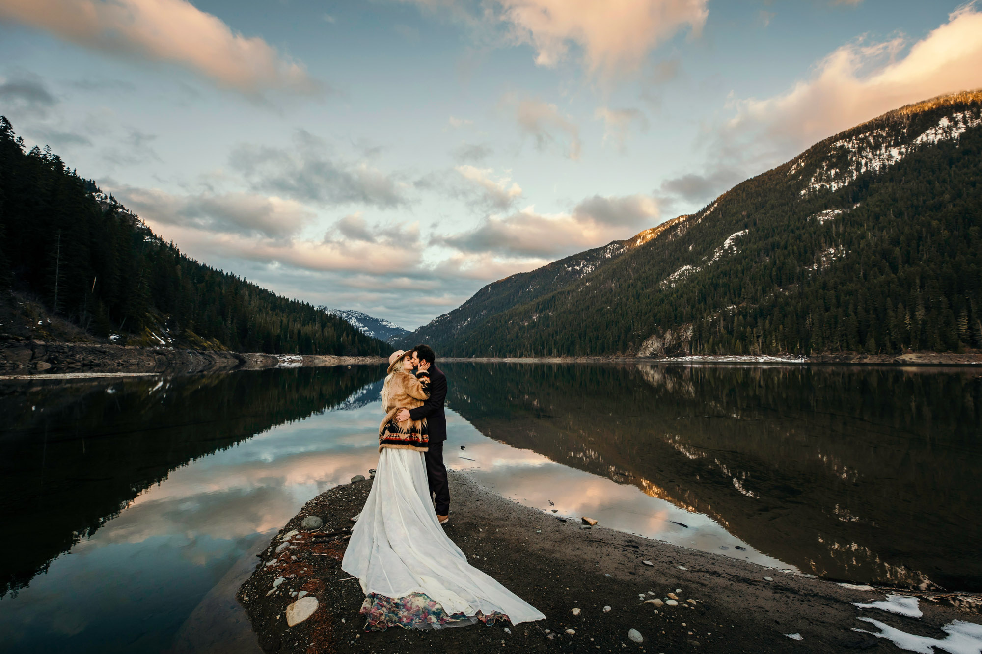 Snoqualmie Pass elopement by Seattle Wedding Photographer James Thomas Long Photography