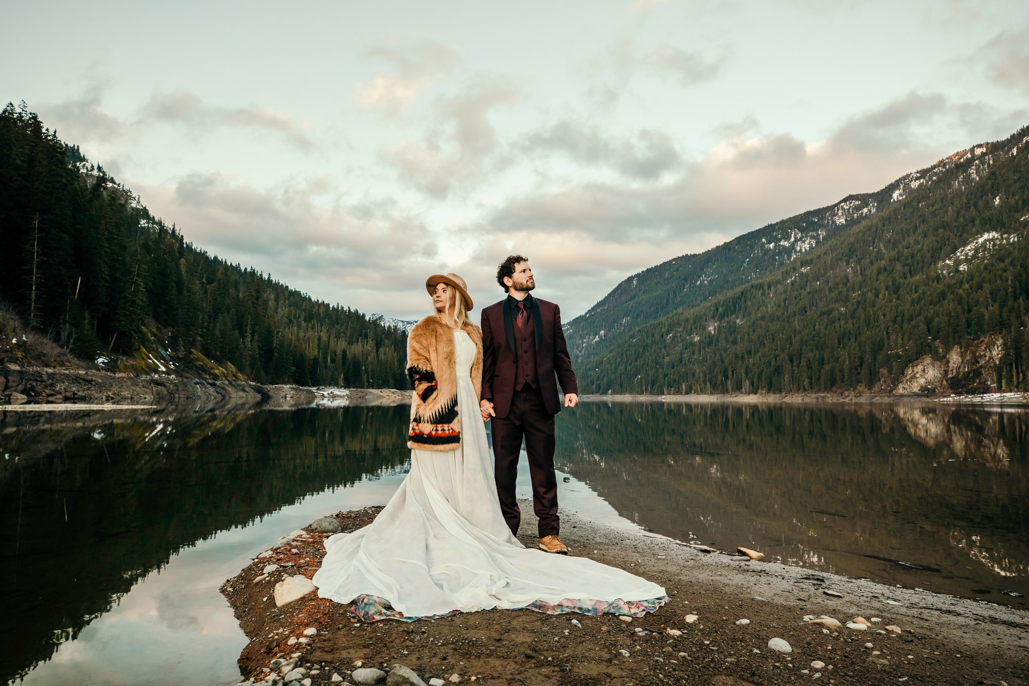 Snoqualmie Pass elopement by Seattle Wedding Photographer James Thomas Long Photography