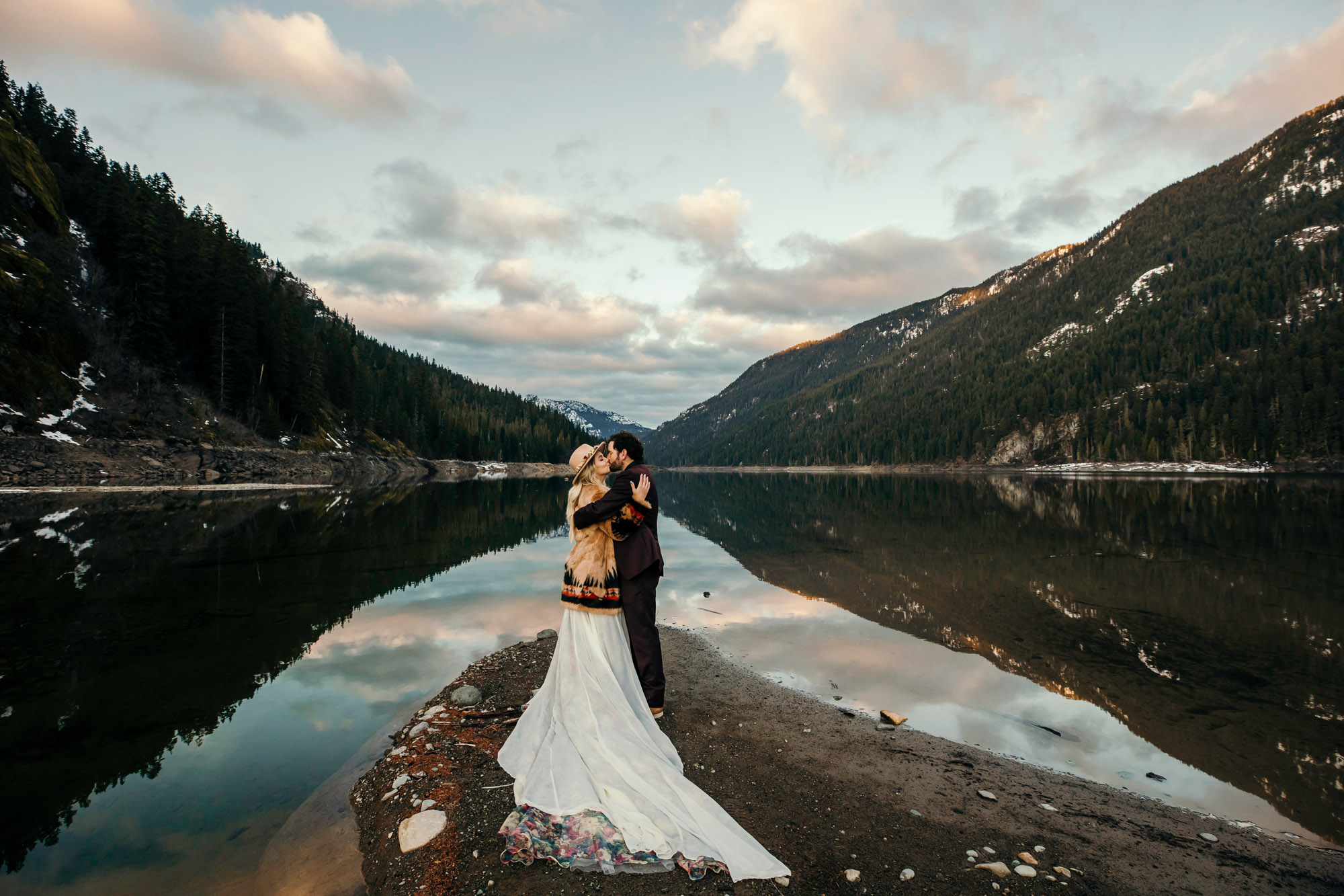 Snoqualmie Pass elopement by Seattle Wedding Photographer James Thomas Long Photography