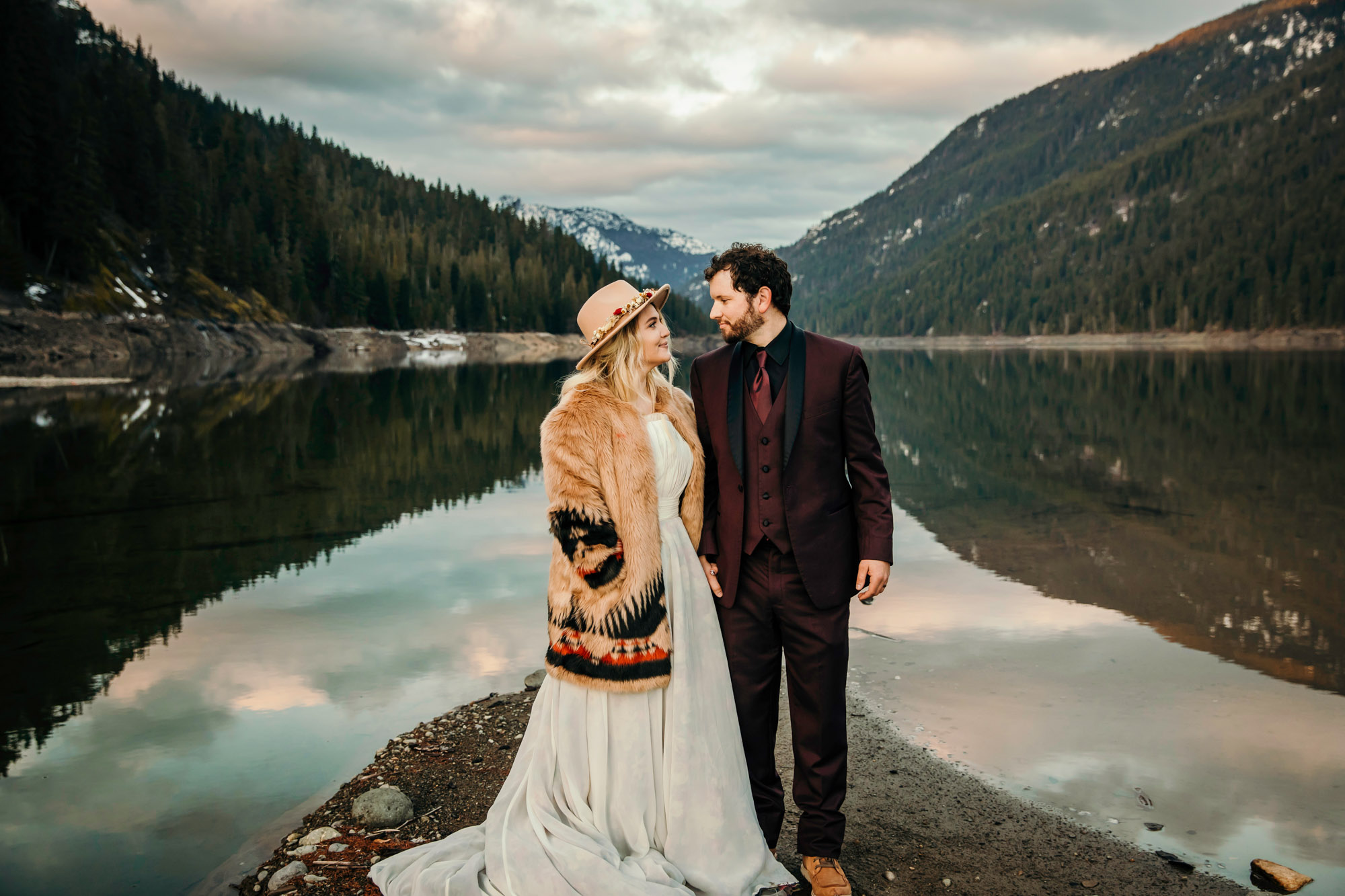 Snoqualmie Pass elopement by Seattle Wedding Photographer James Thomas Long Photography