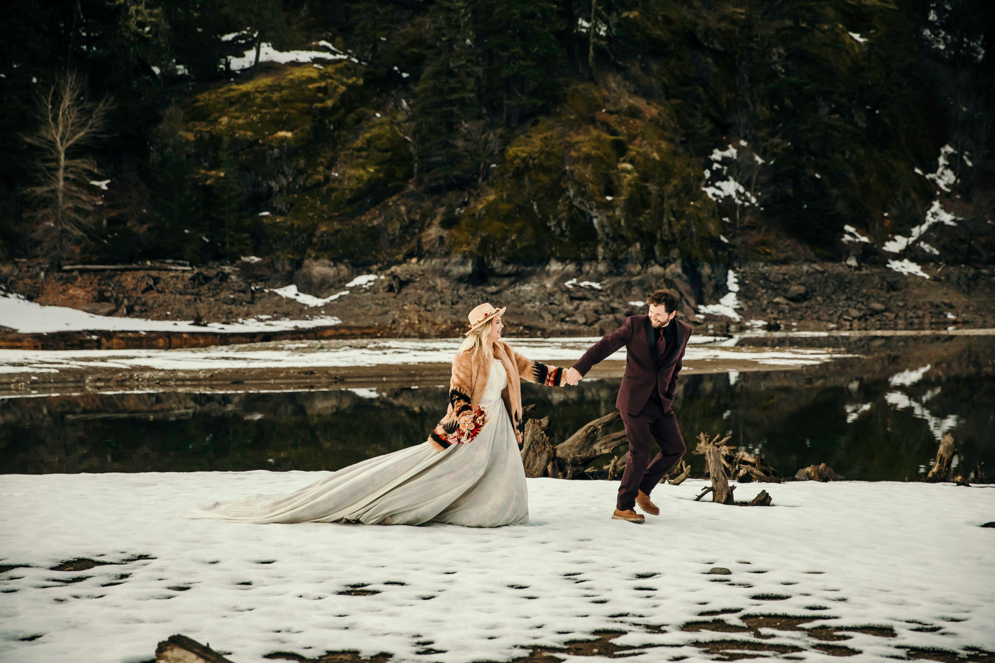 Snoqualmie Pass elopement by Seattle Wedding Photographer James Thomas Long Photography