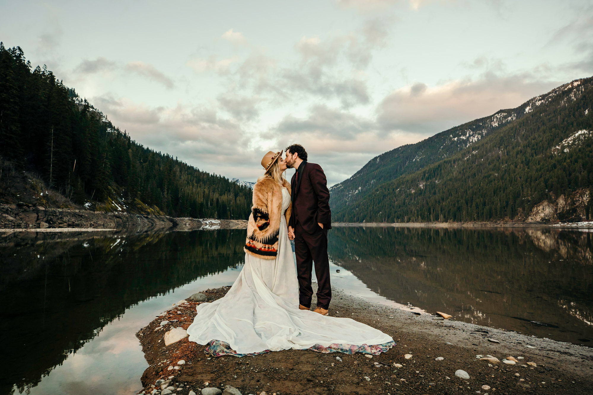 Snoqualmie Pass elopement by Seattle Wedding Photographer James Thomas Long Photography