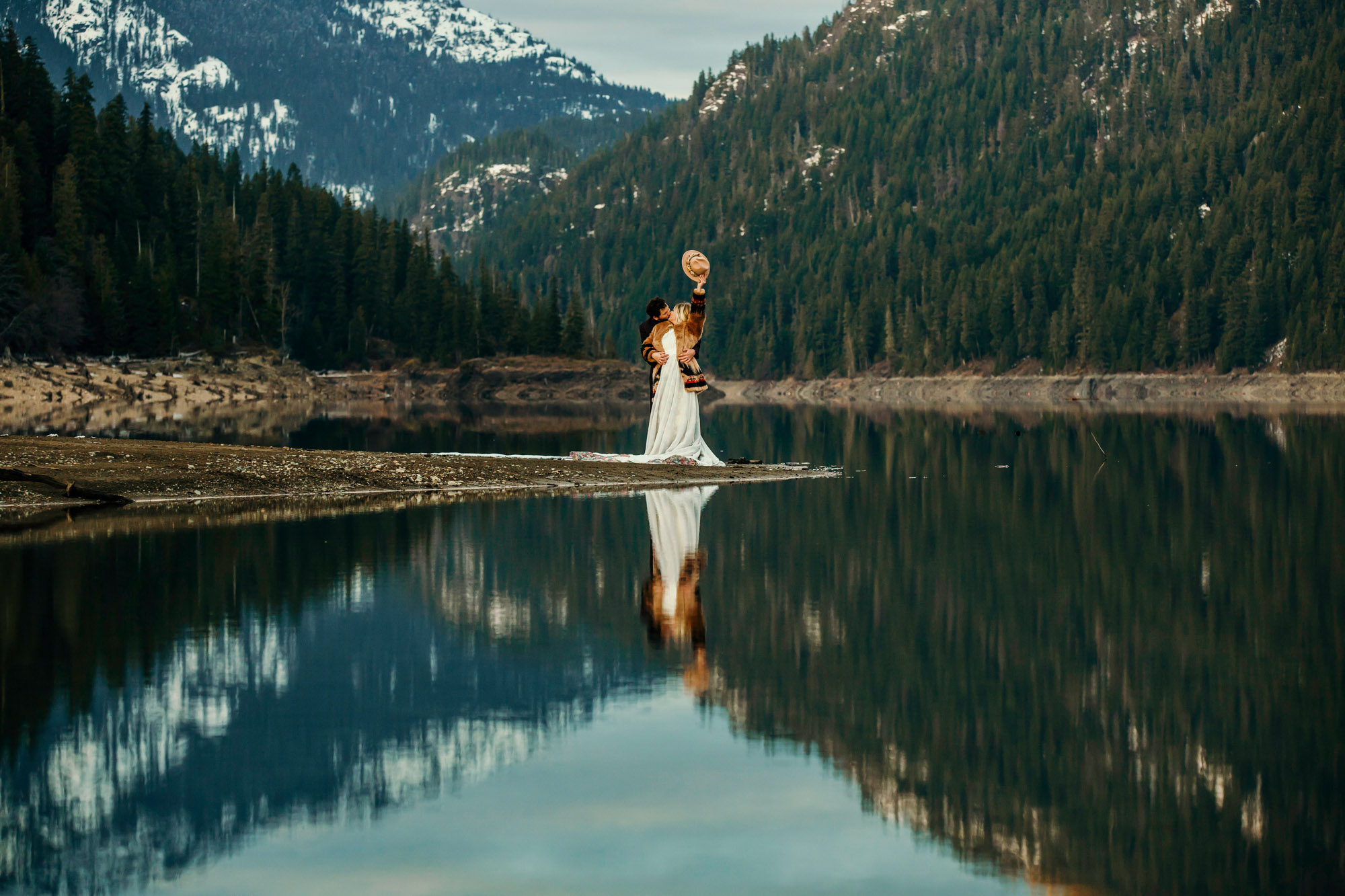 Snoqualmie Pass elopement by Seattle Wedding Photographer James Thomas Long Photography