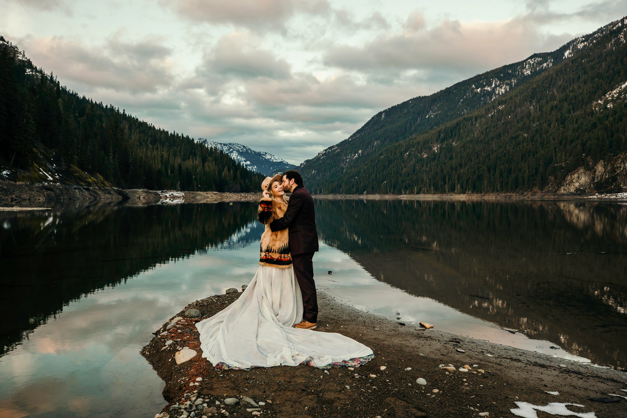 Snoqualmie Pass elopement by Seattle Wedding Photographer James Thomas Long Photography