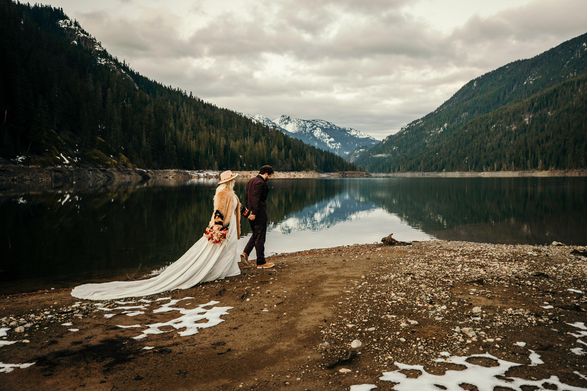 Snoqualmie Pass elopement by Seattle Wedding Photographer James Thomas Long Photography