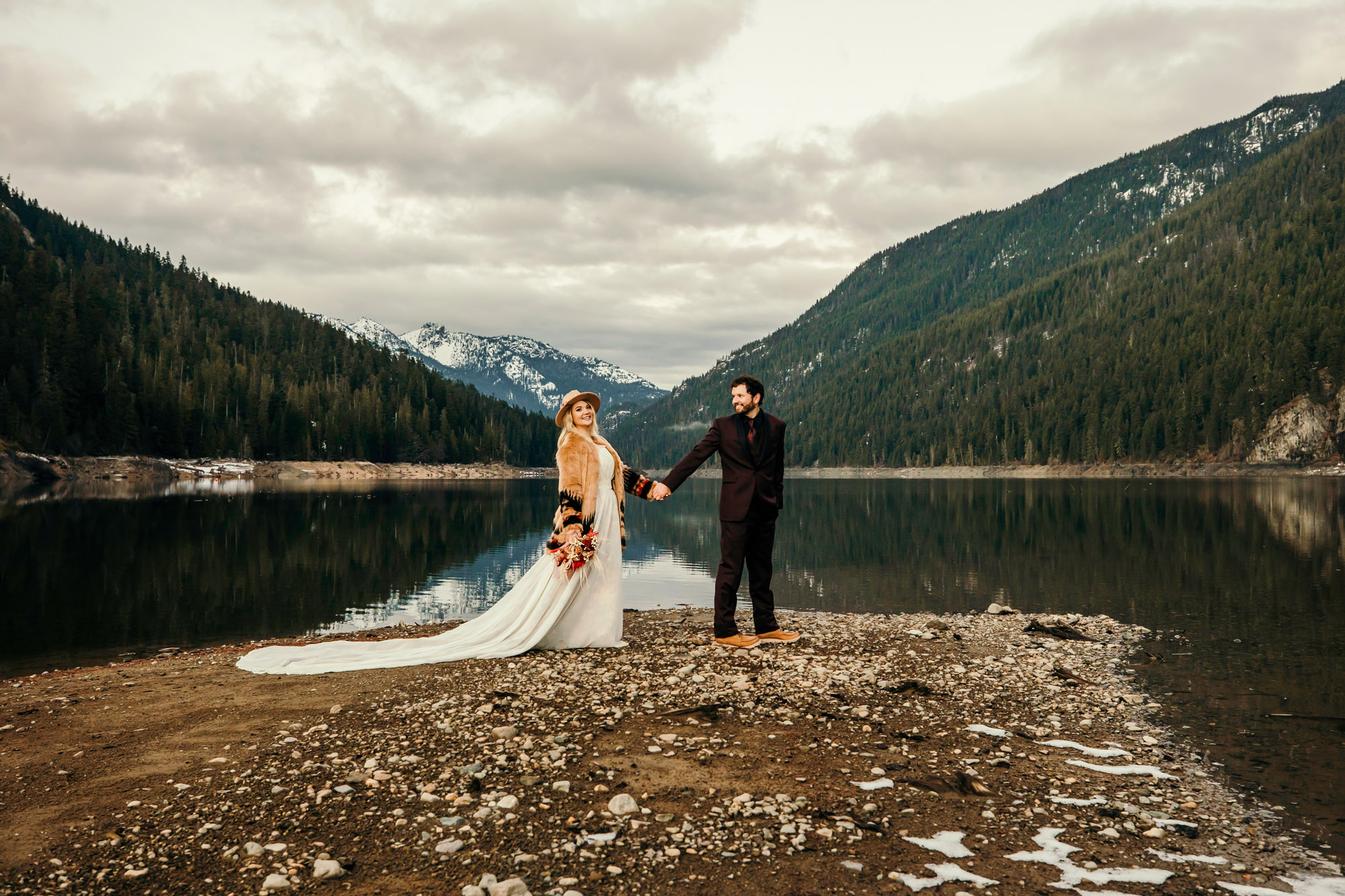 Snoqualmie Pass elopement by Seattle Wedding Photographer James Thomas Long Photography