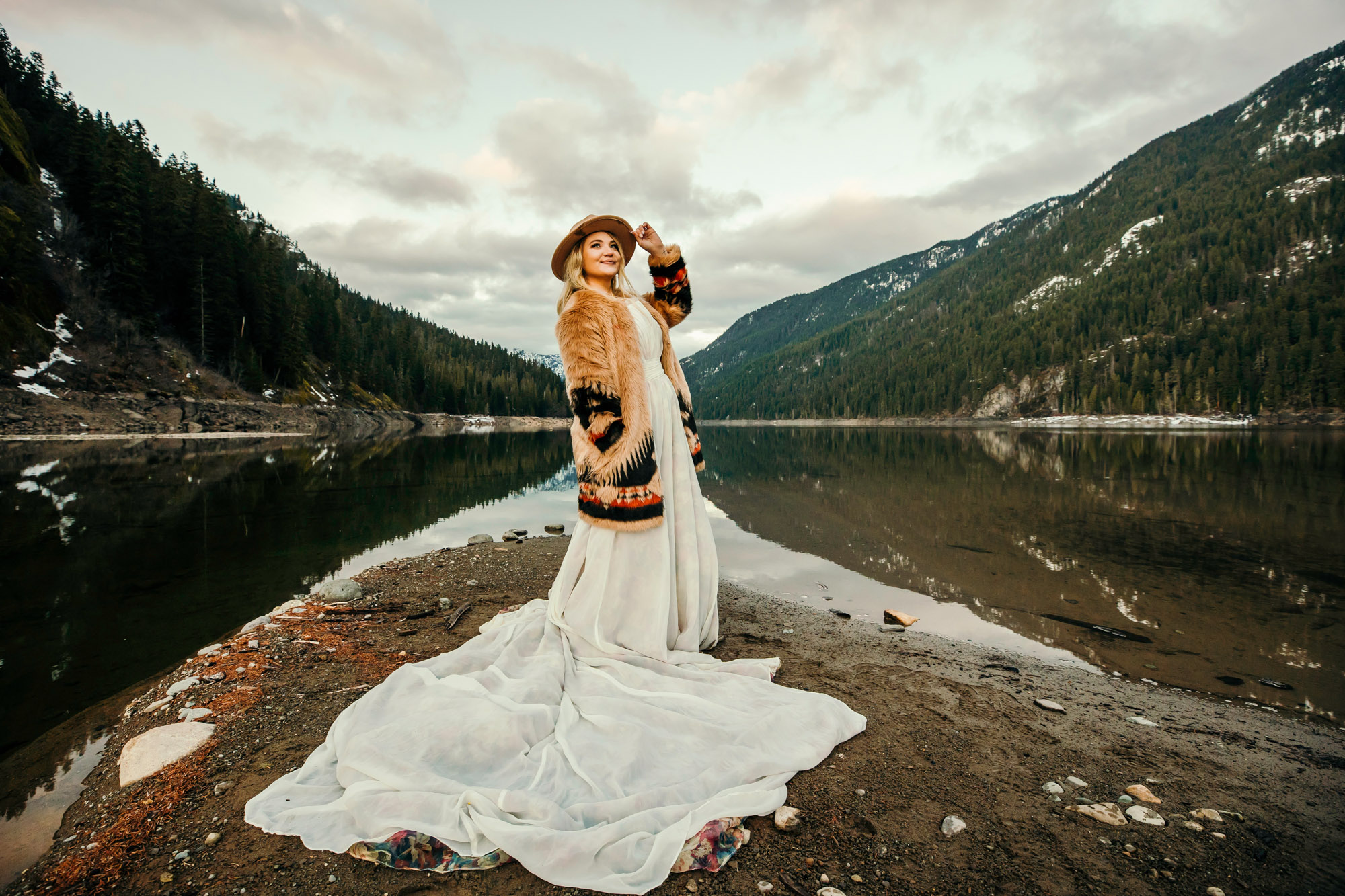 Snoqualmie Pass elopement by Seattle Wedding Photographer James Thomas Long Photography