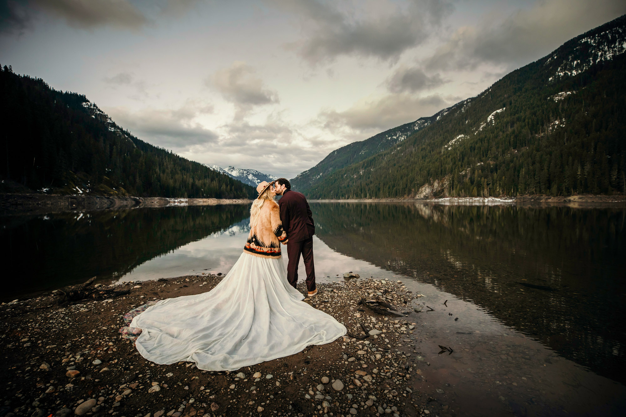 Snoqualmie Pass elopement by Seattle Wedding Photographer James Thomas Long Photography