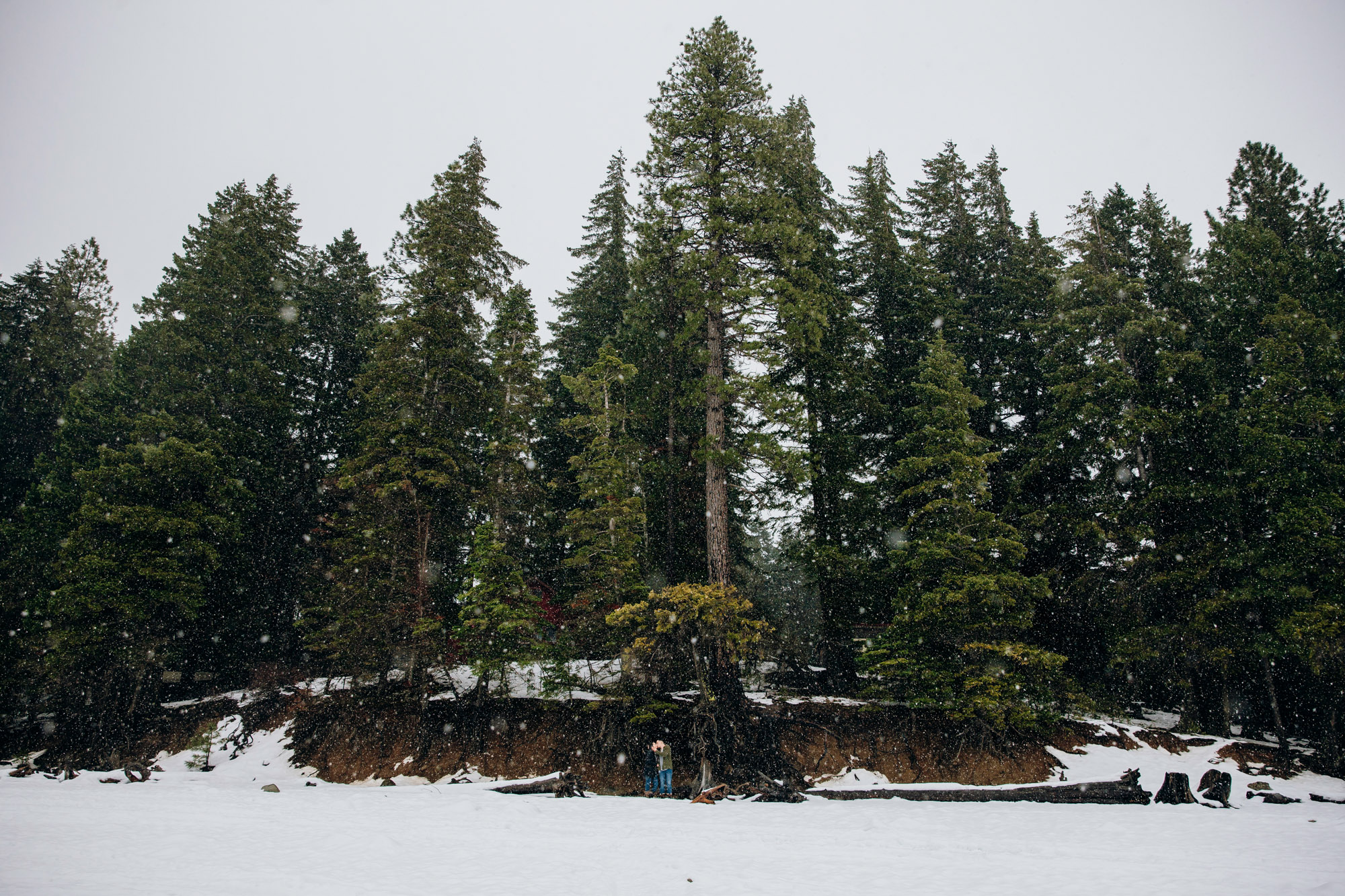 Cle Elum engagement session in the snow by Seattle wedding photographer James Thomas Long Photography