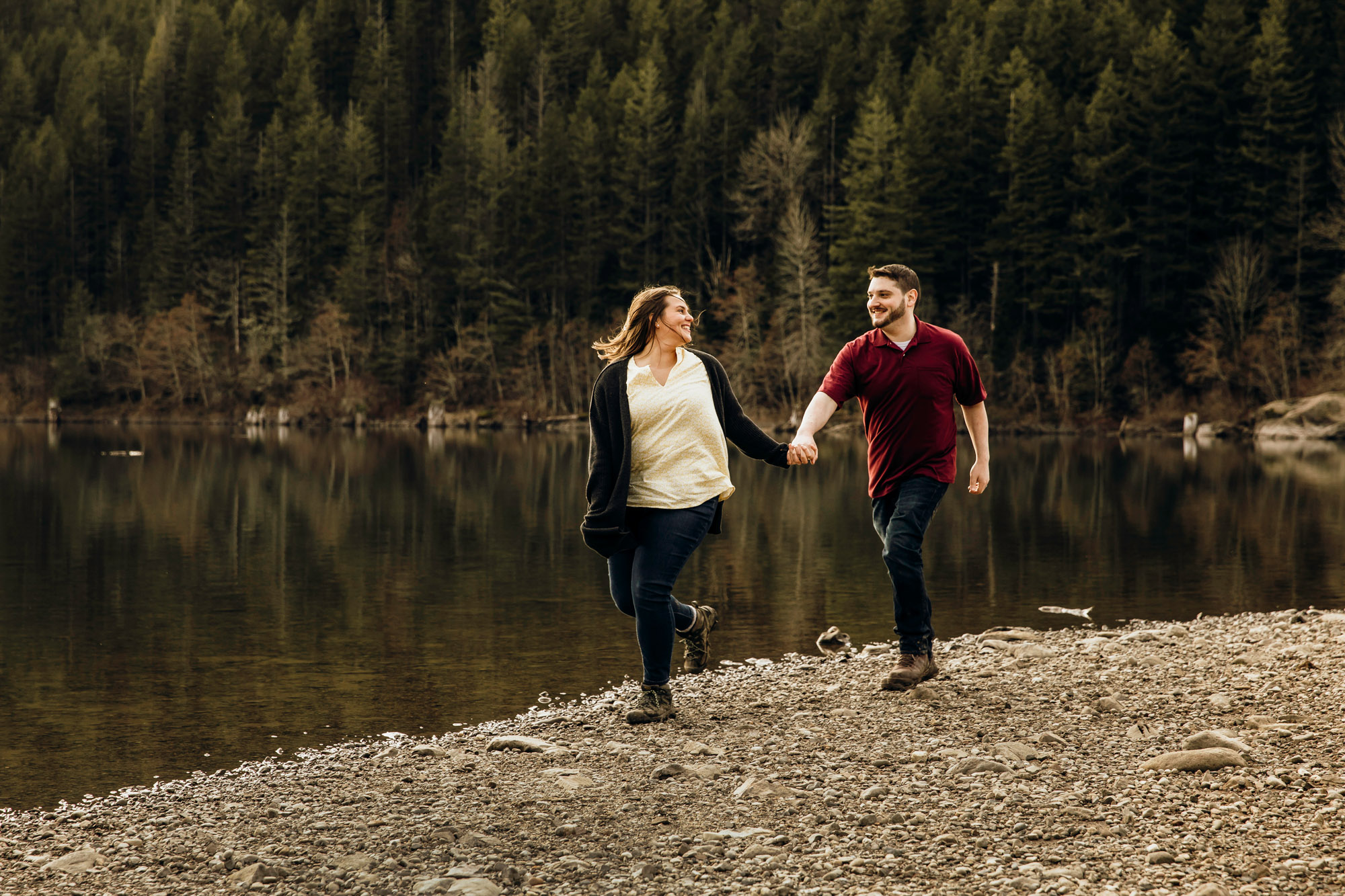 Snoqualmie Falls engagement session by James Thomas Long Photography