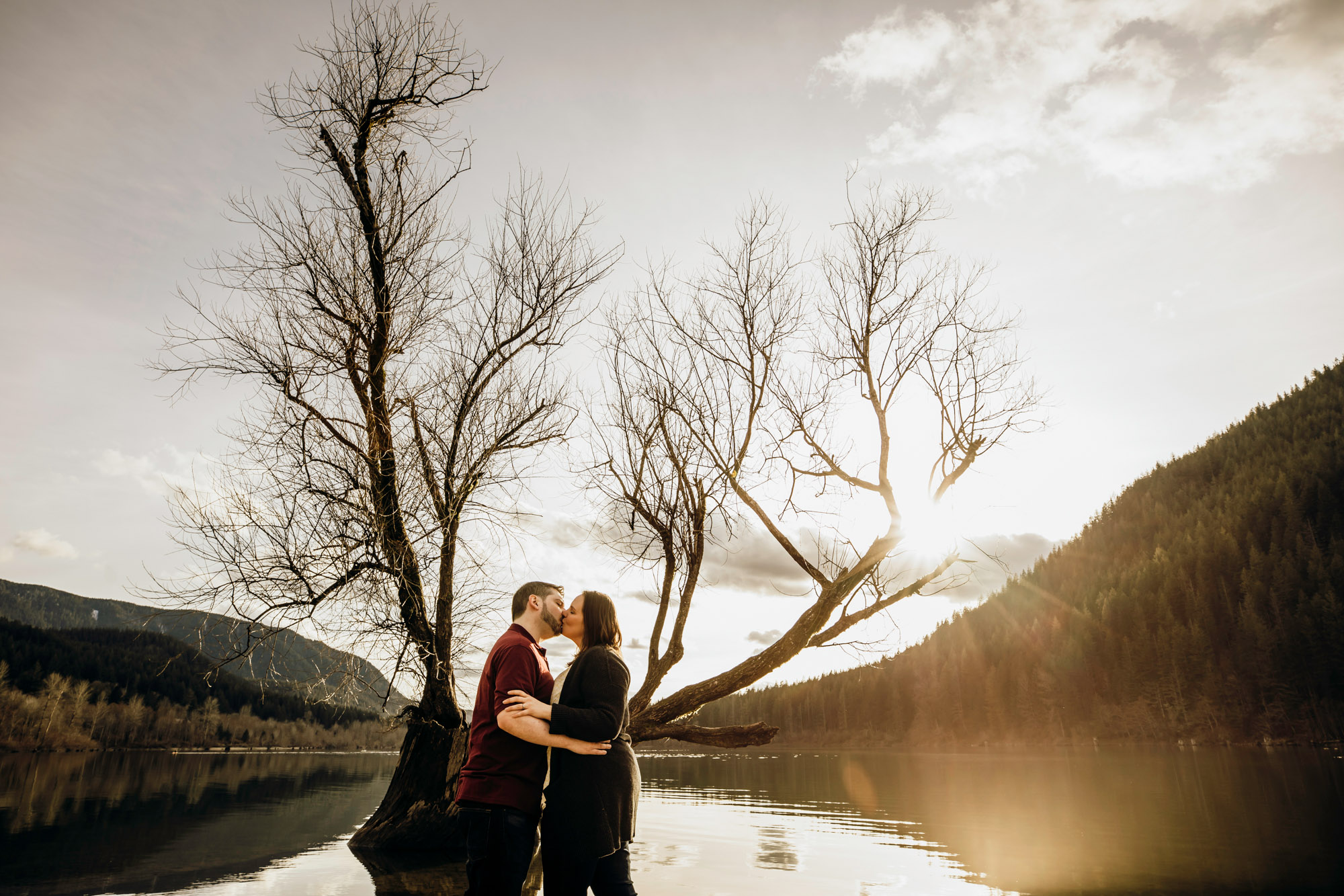 Snoqualmie Falls engagement session by James Thomas Long Photography