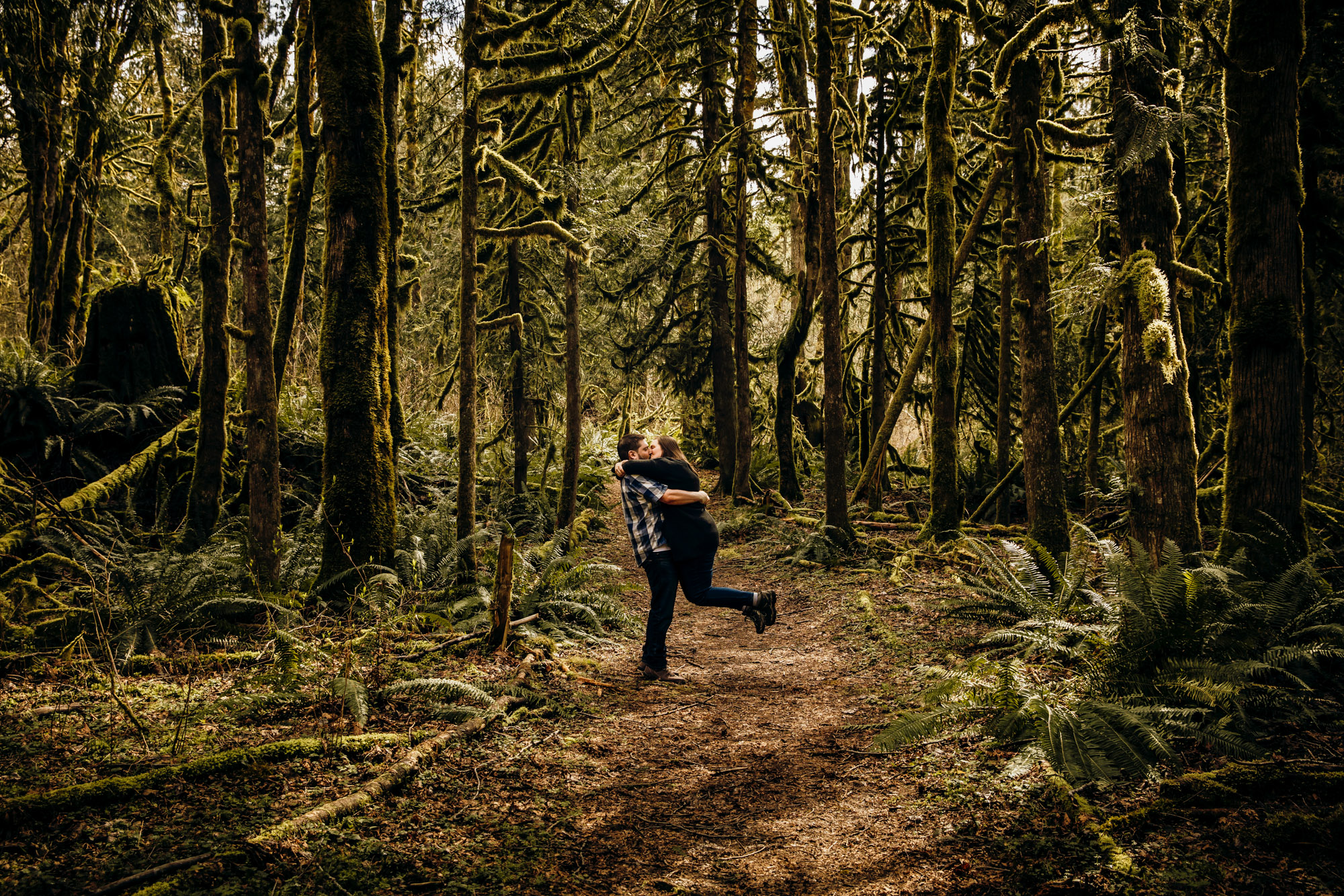 Snoqualmie Falls engagement session by James Thomas Long Photography