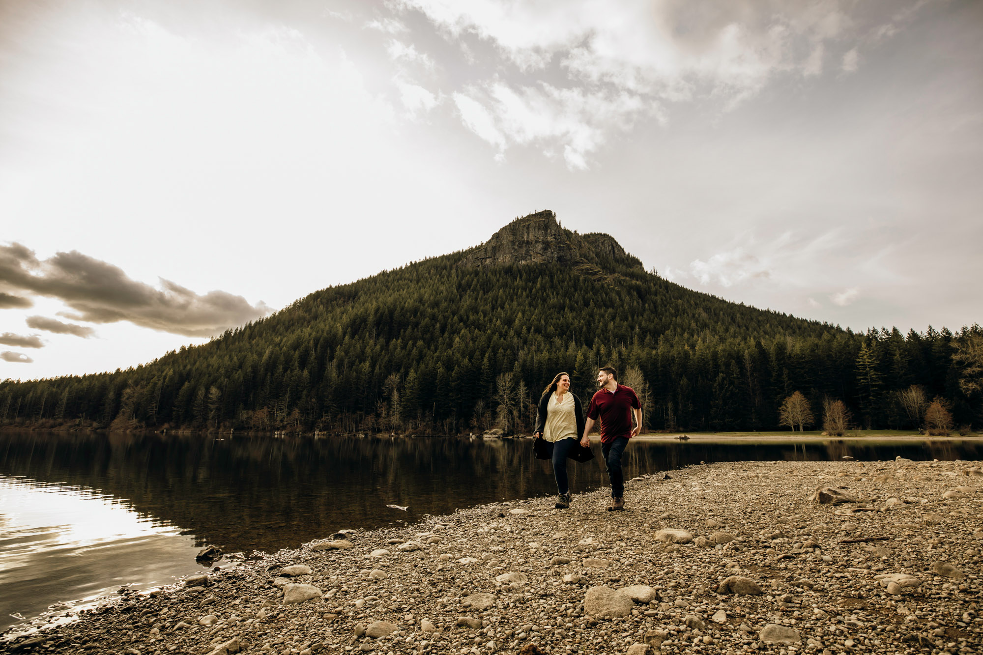 Snoqualmie Falls engagement session by James Thomas Long Photography