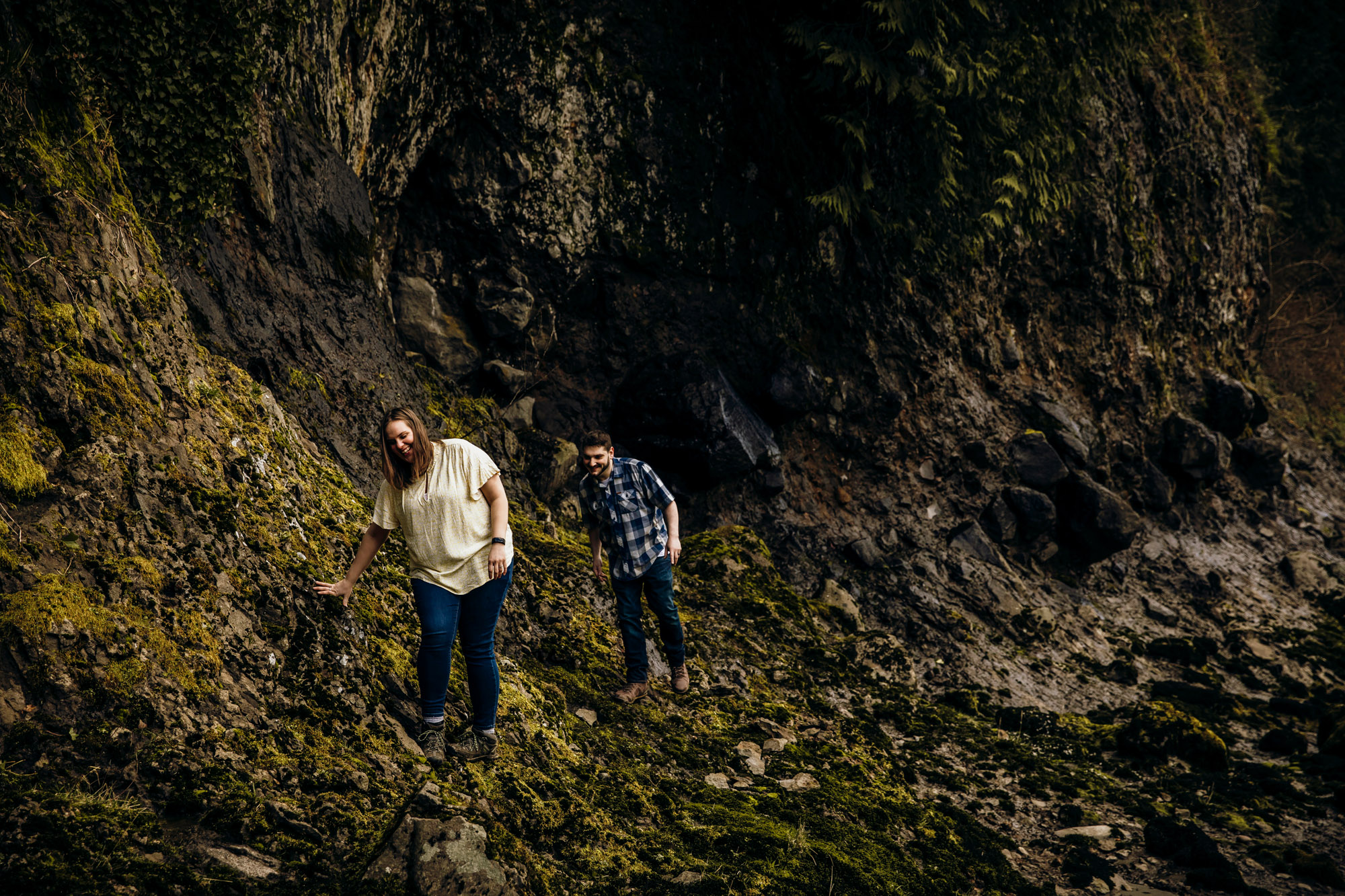 Snoqualmie Falls engagement session by James Thomas Long Photography