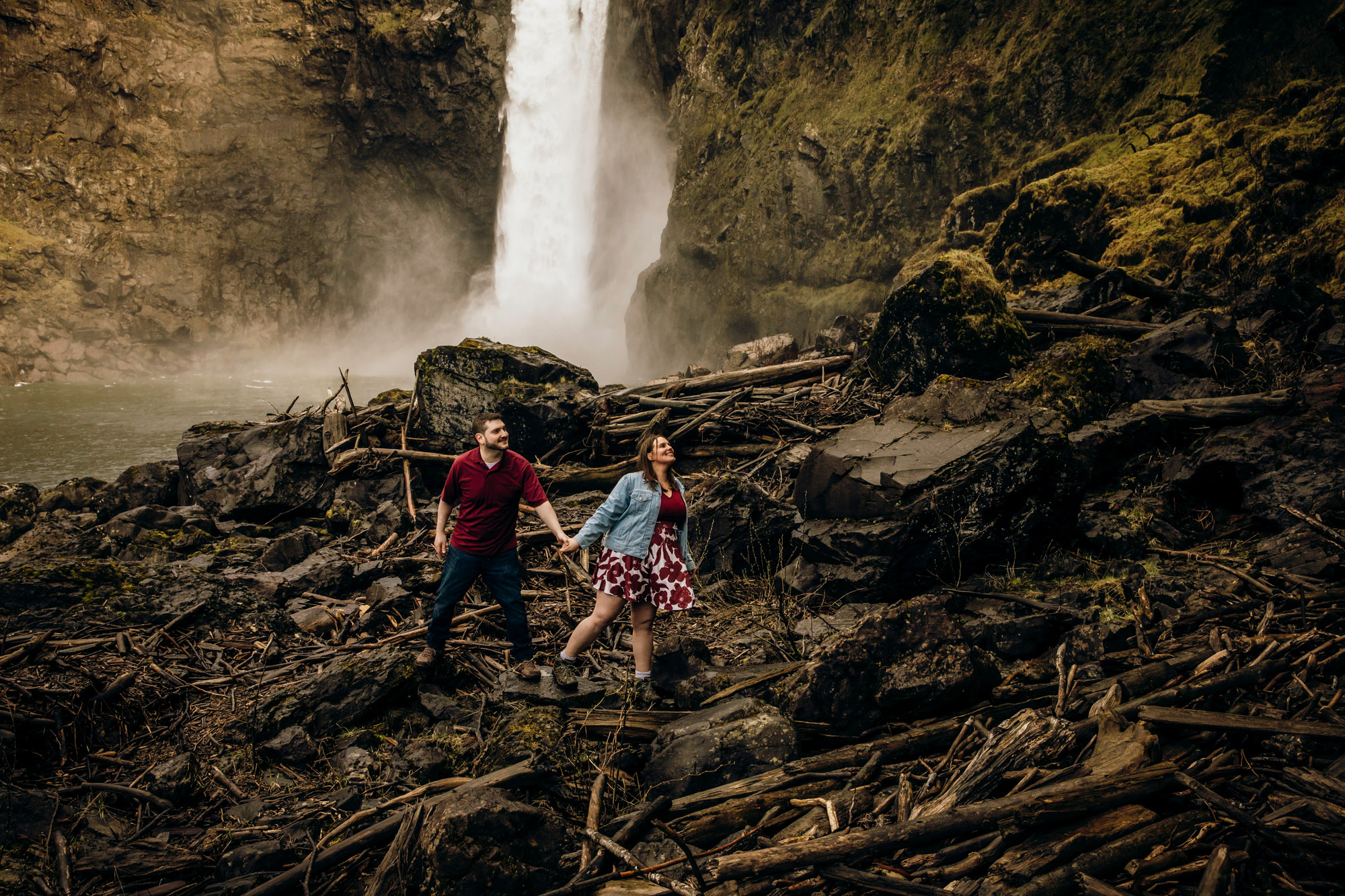 Snoqualmie Falls engagement session by James Thomas Long Photography