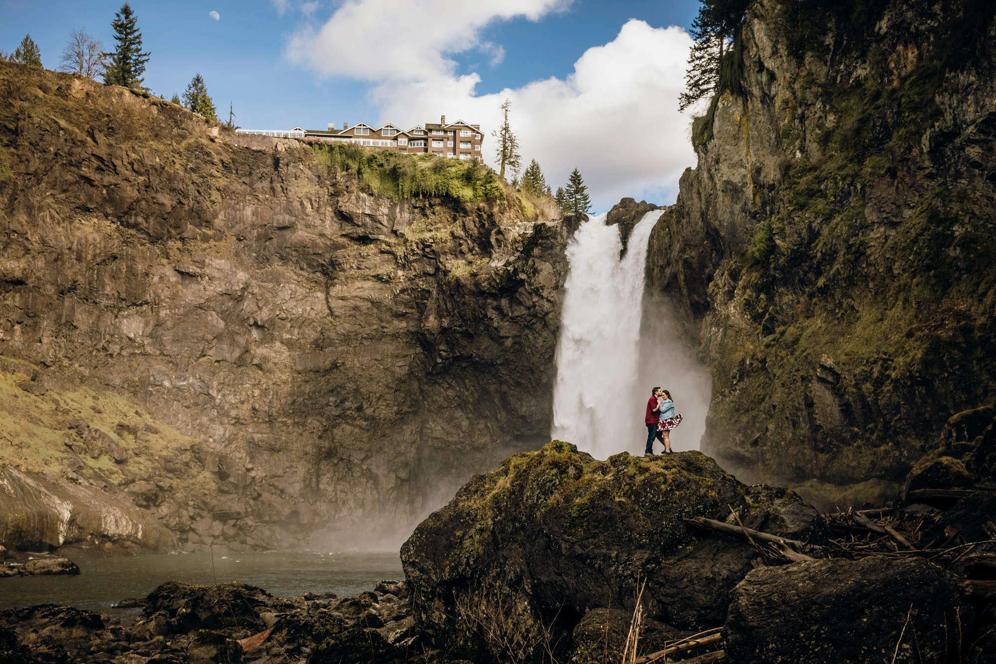 Snoqualmie Falls engagement session by James Thomas Long Photography