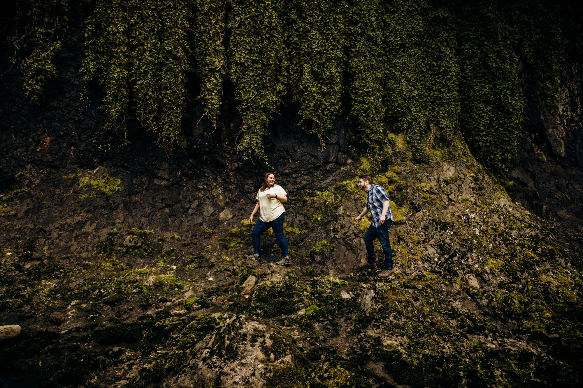 Snoqualmie Falls engagement session by James Thomas Long Photography