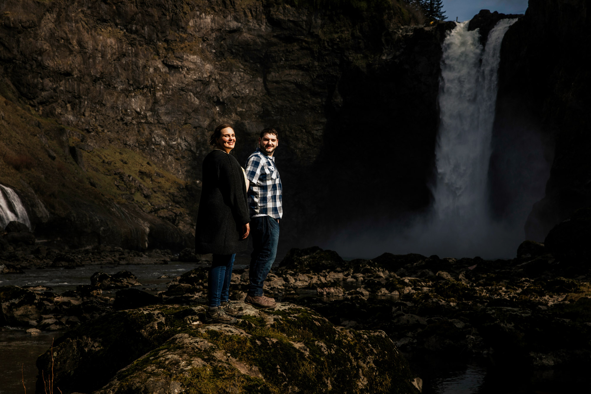 Snoqualmie Falls engagement session by James Thomas Long Photography